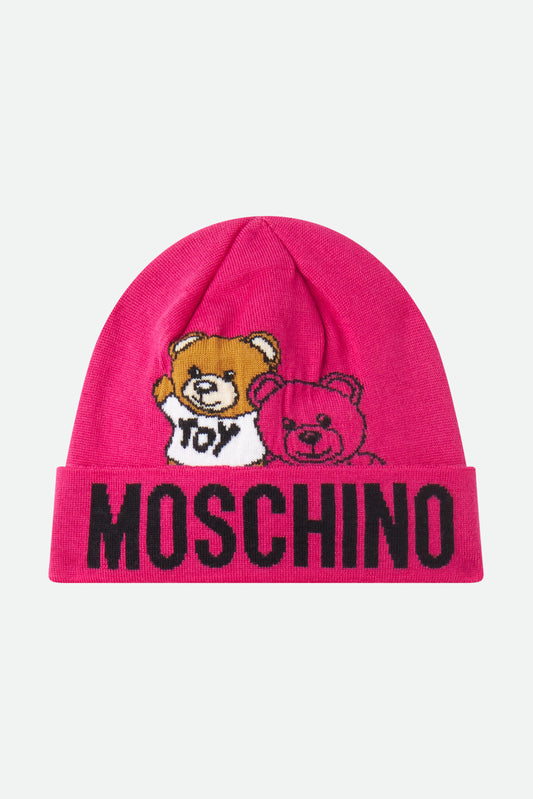 Moschino Fuchsia Wollmütze