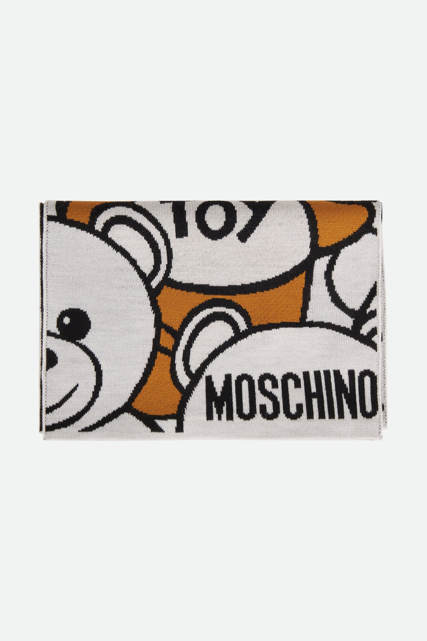 Moschino Schal aus weißer Wolle