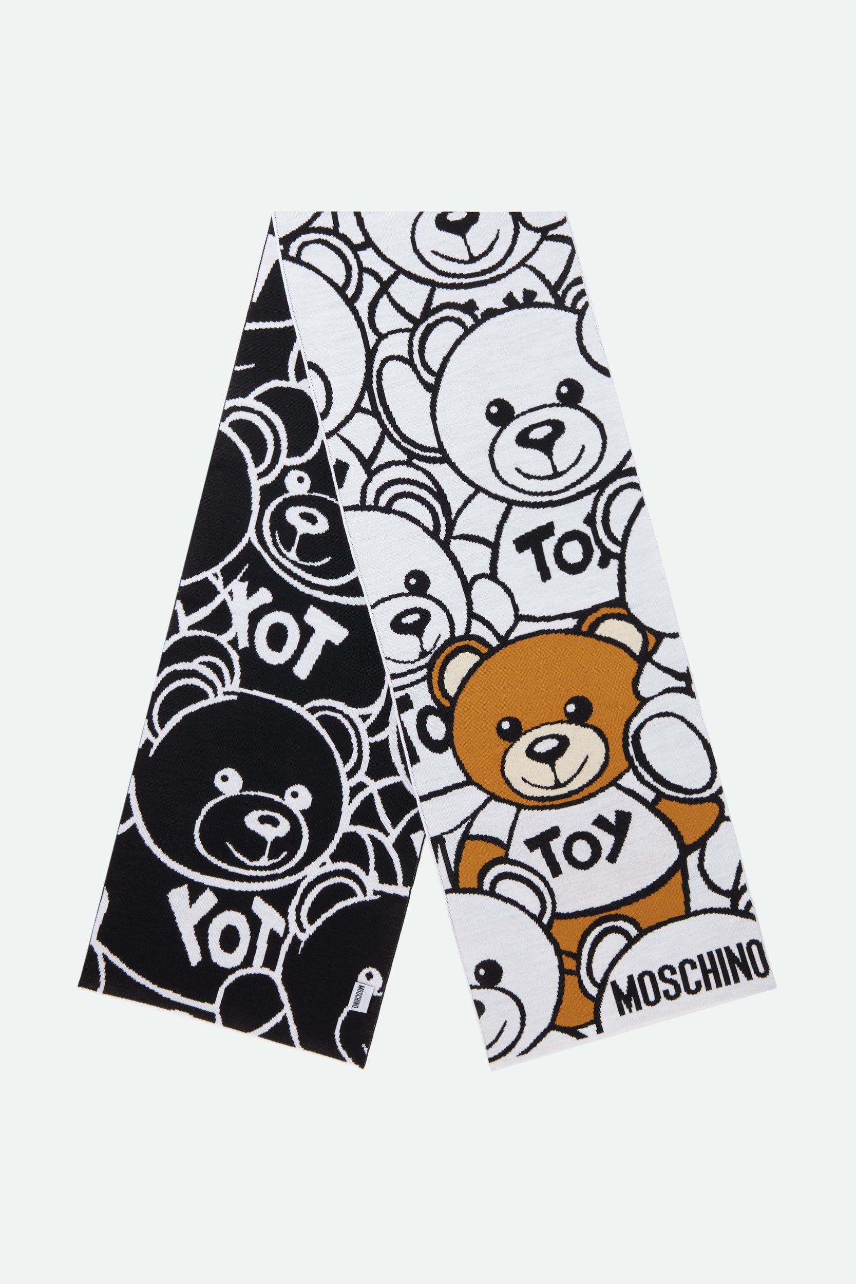 Moschino Schal aus weißer Wolle