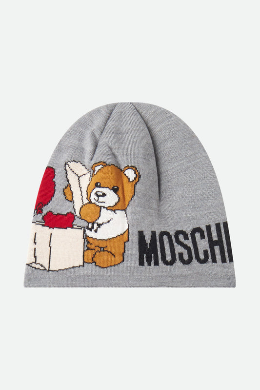 Moschino grauer Wollhut