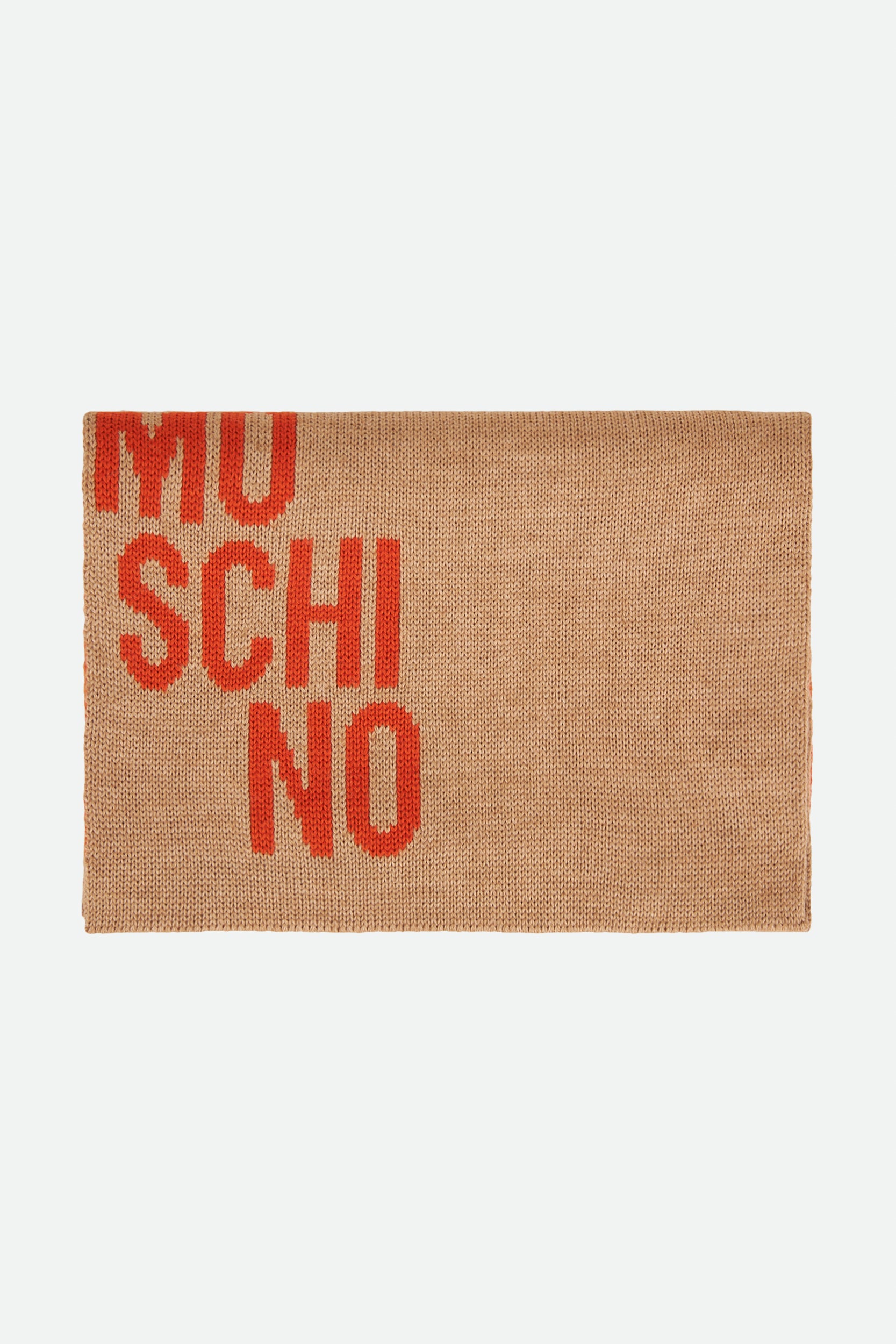 Moschino Beige Schal mit Logo