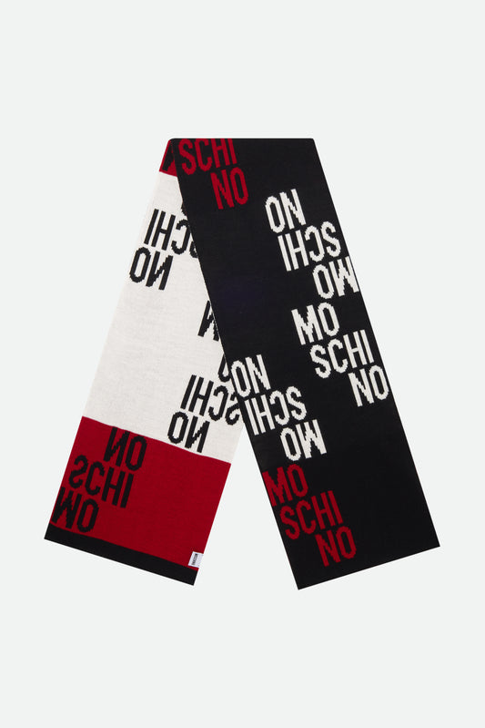 Schwarzer Schal von Moschino mit Logo