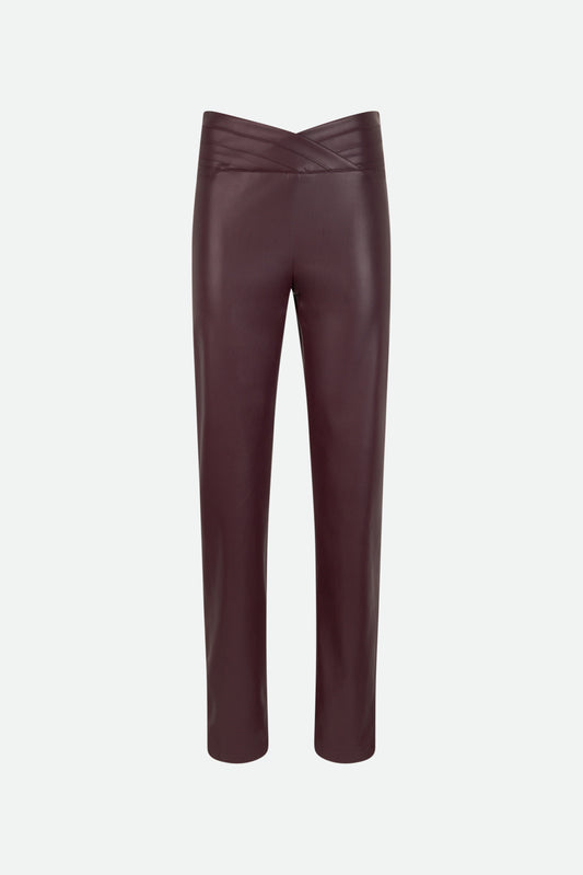 Patrizia Pepe Lila Kunstlederhose