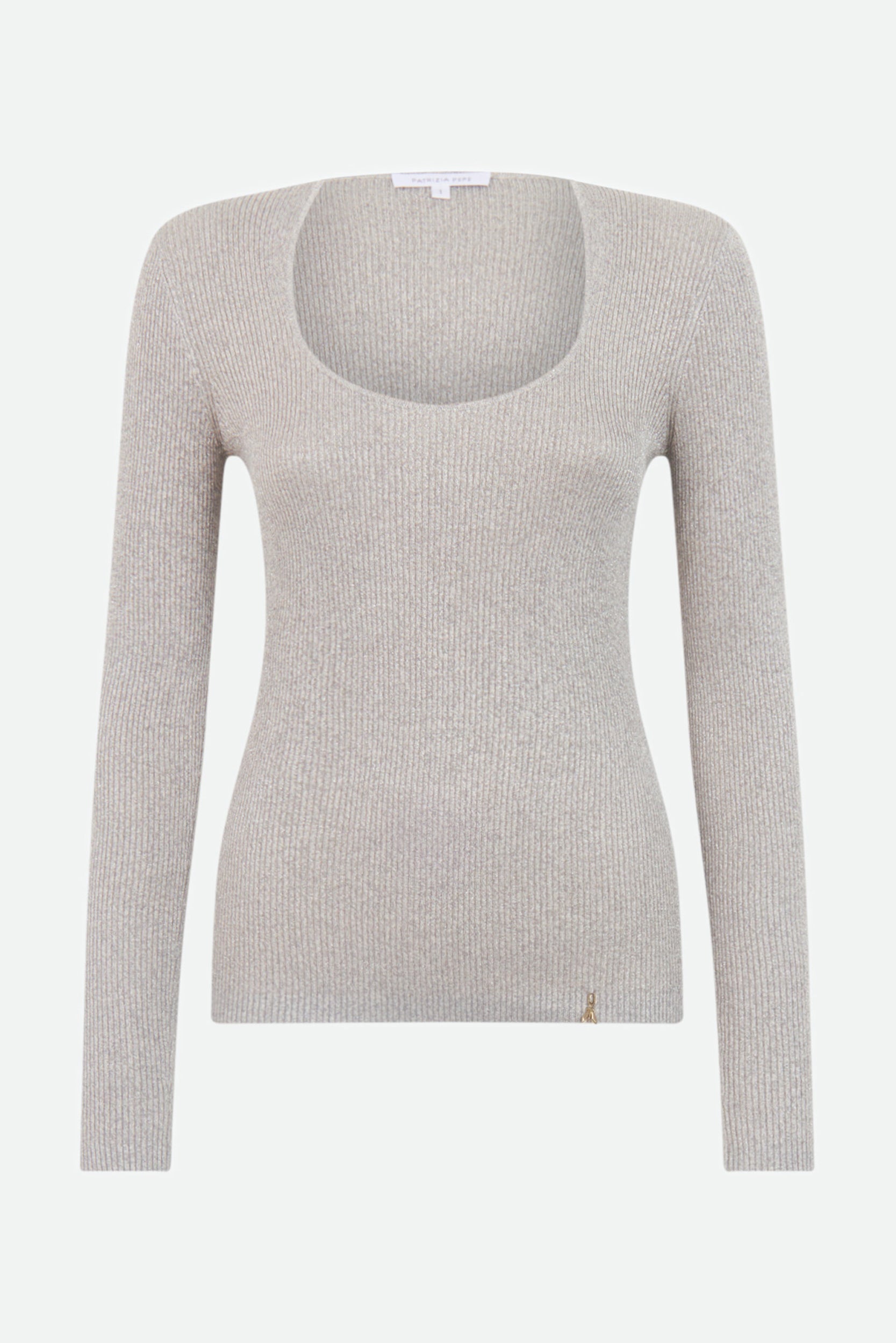 Grau Lurex-Pullover von Patrizia Pepe