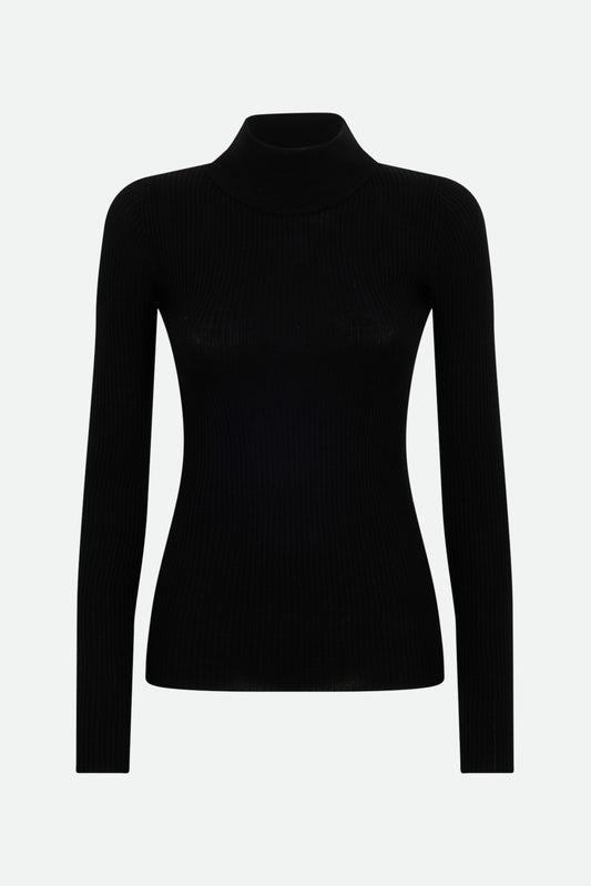 Patrizia Pepe Schwarzer Rollkragenpullover