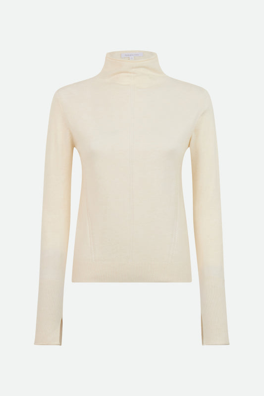 Patrizia Pepe Weißer Rollkragenpullover