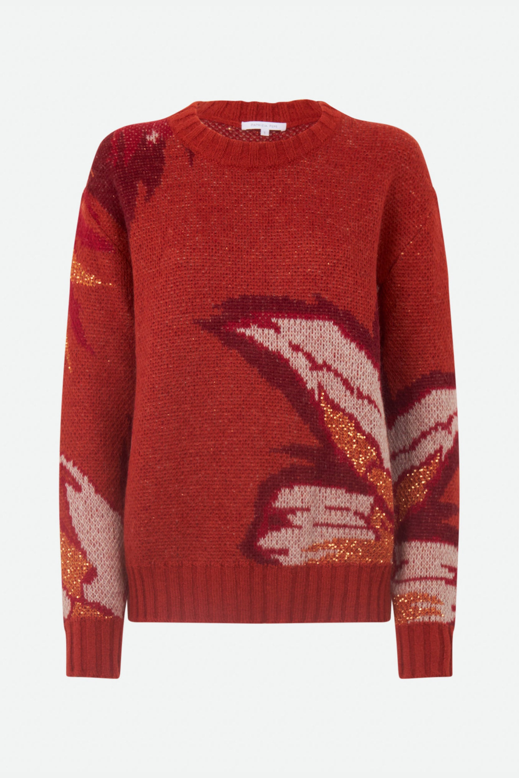 Orange Jacquard-Pullover Patrizia Pepe