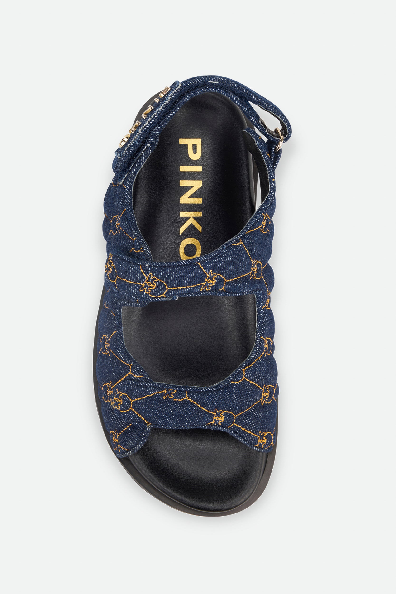 Pinko Blaue Logo-Sandale