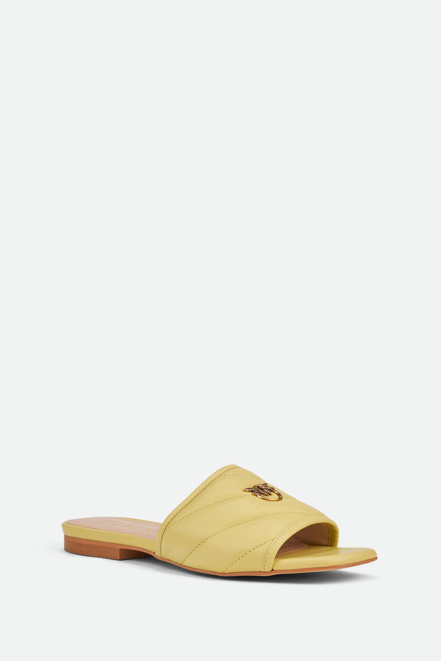 Pinko Gelbe niedrige Sandale