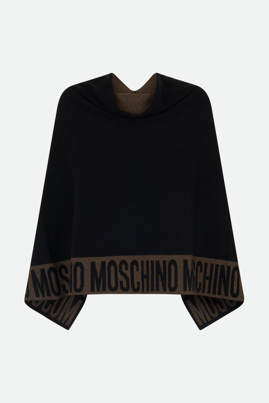 Moschino Schwarzer Poncho