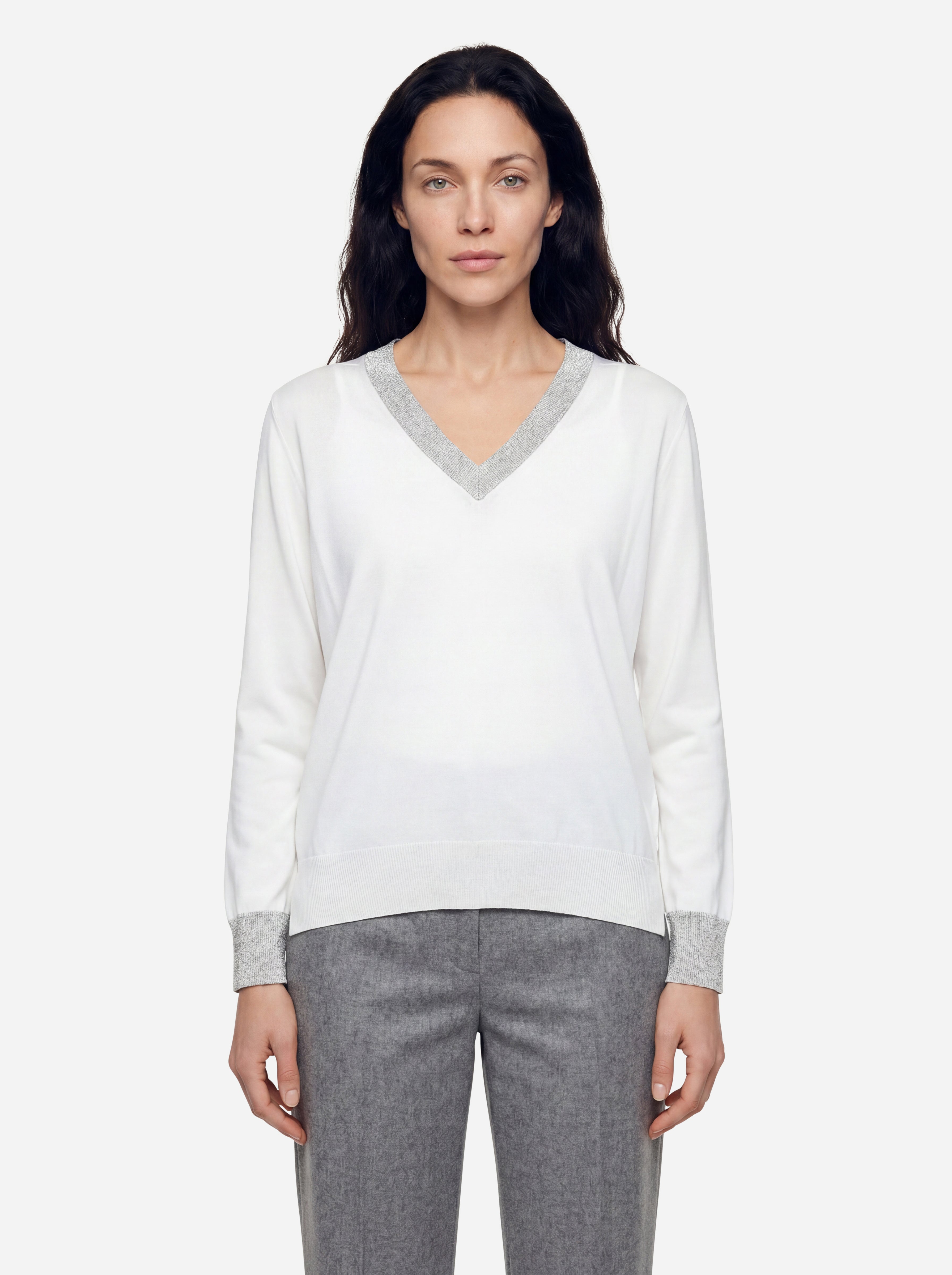 Fabiana Filippi Maglia Bianca in Cotone