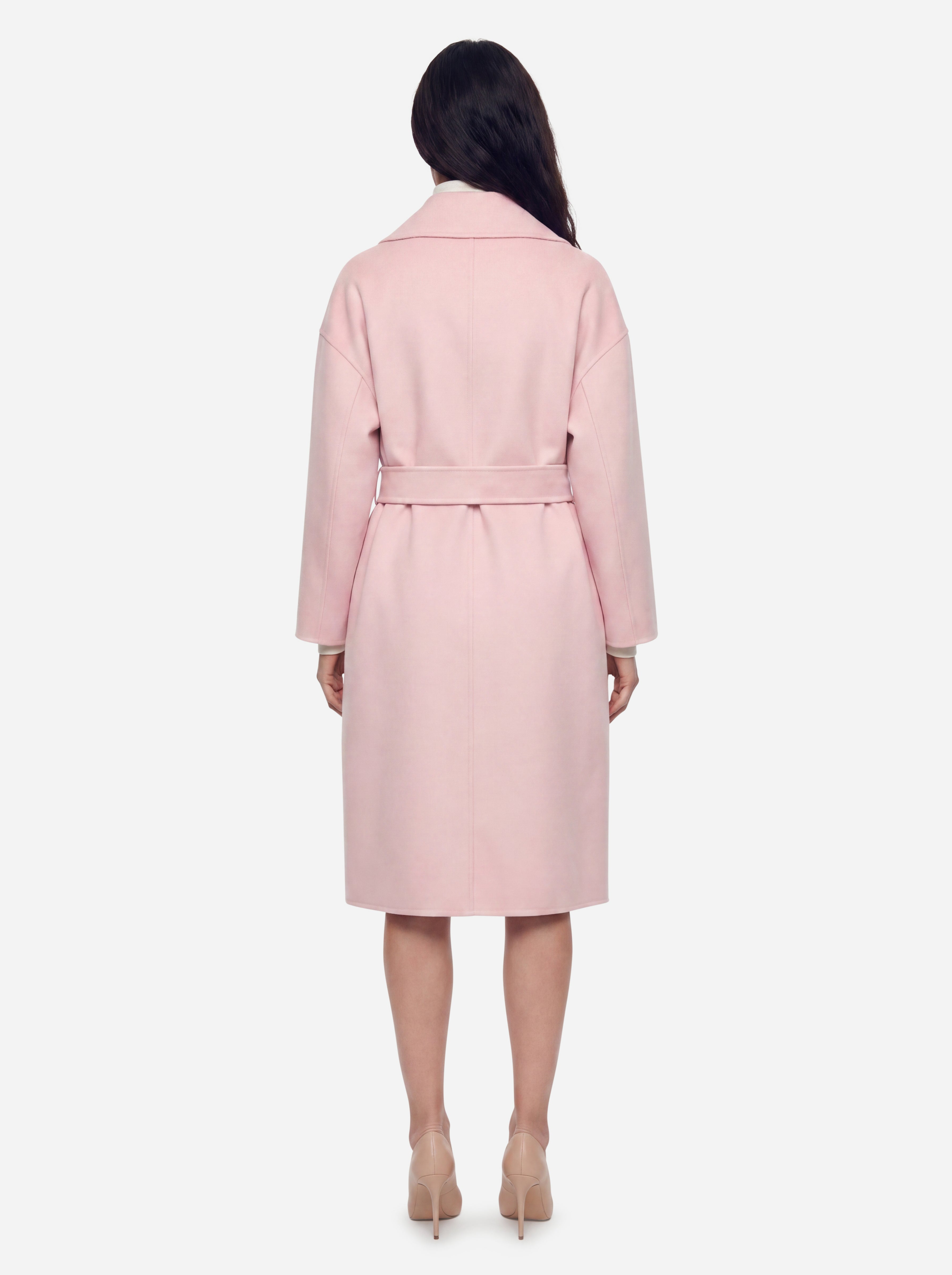 Fabiana Filippi Cappotto Rosa in Panno