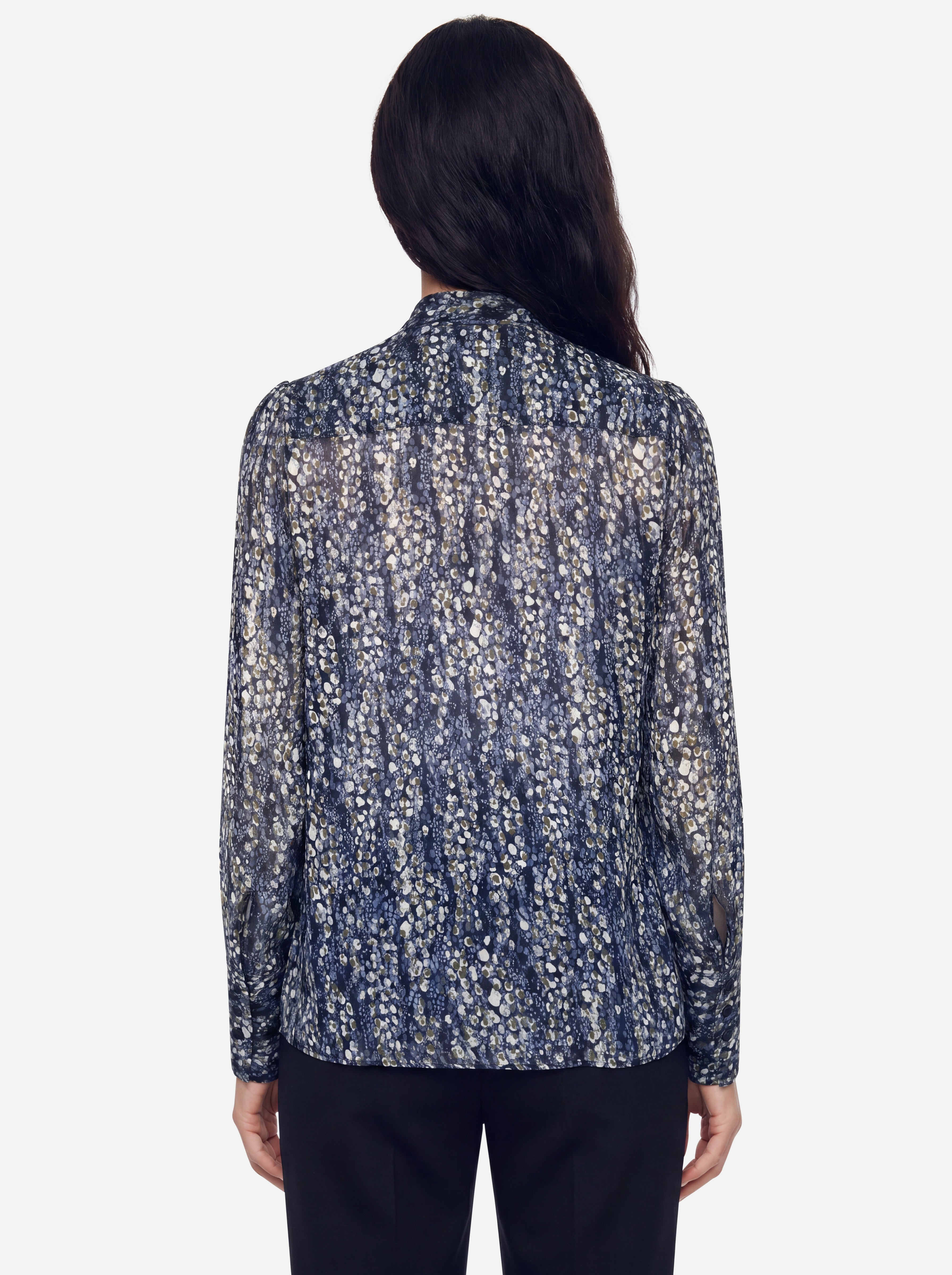 Dondup Blusa in Chiffon Nera