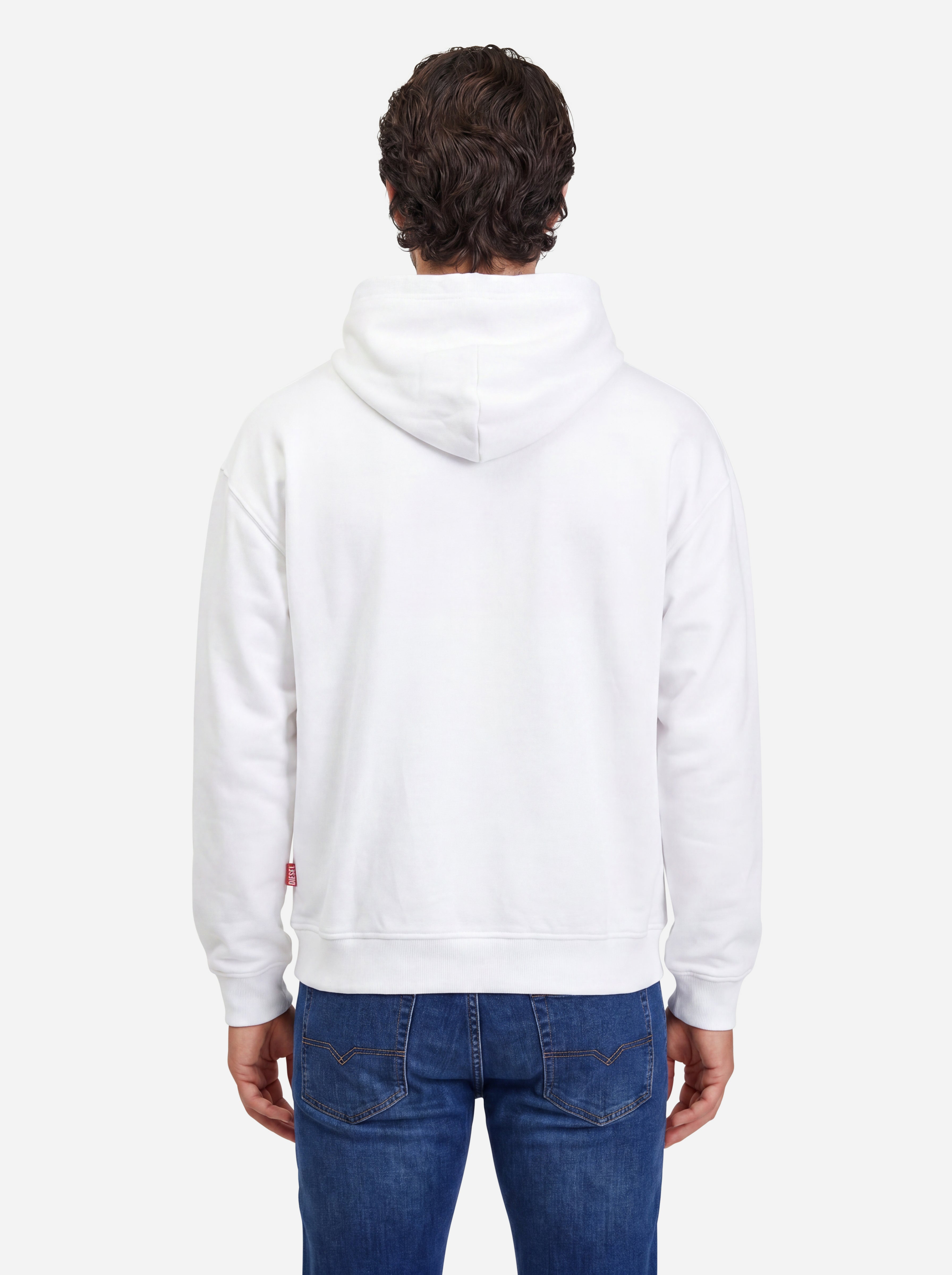 Diesel Felpa Con Cappuccio Bianca con Logo