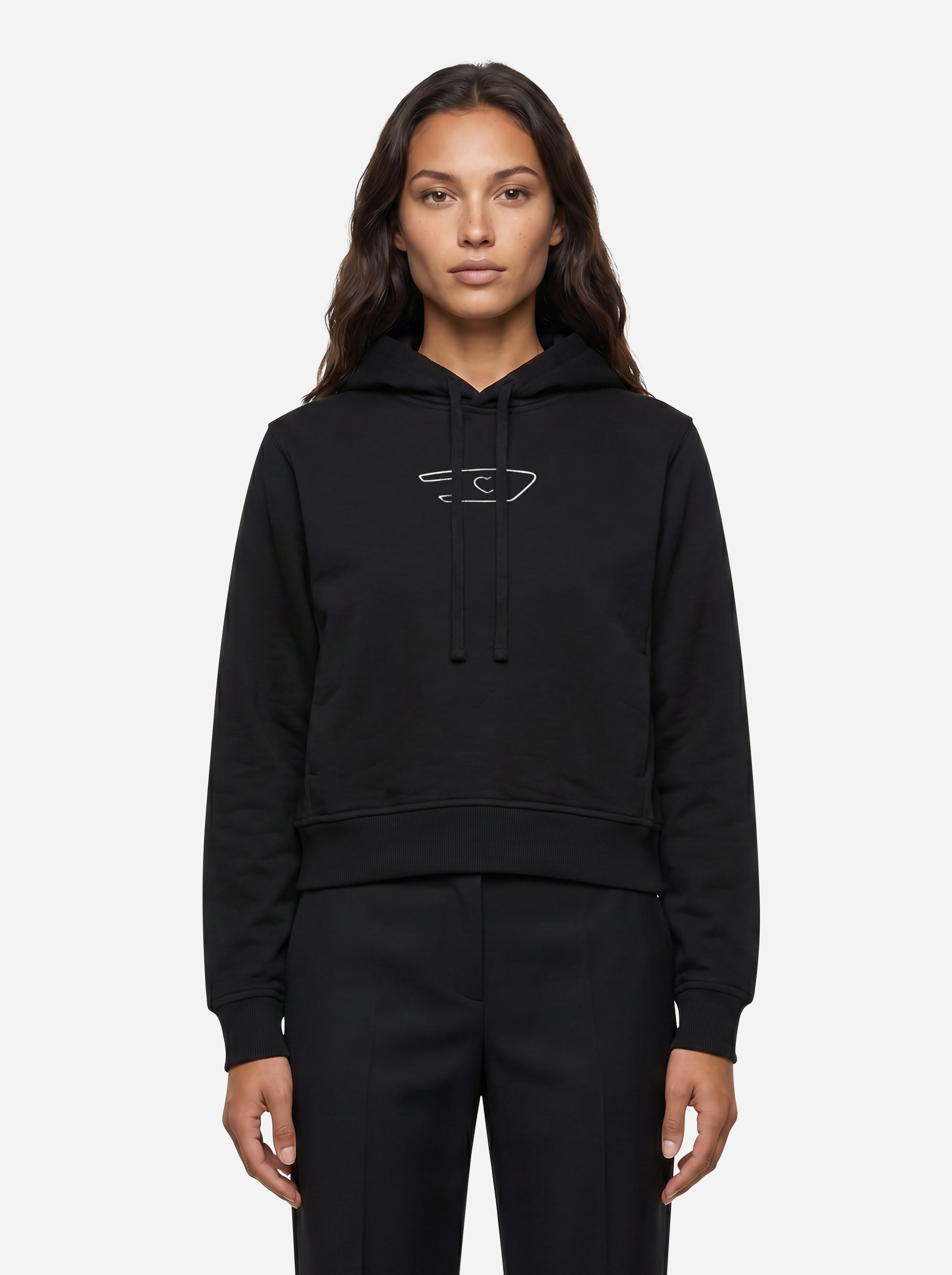 Diesel Felpa con Cappuccio con Logo Nera
