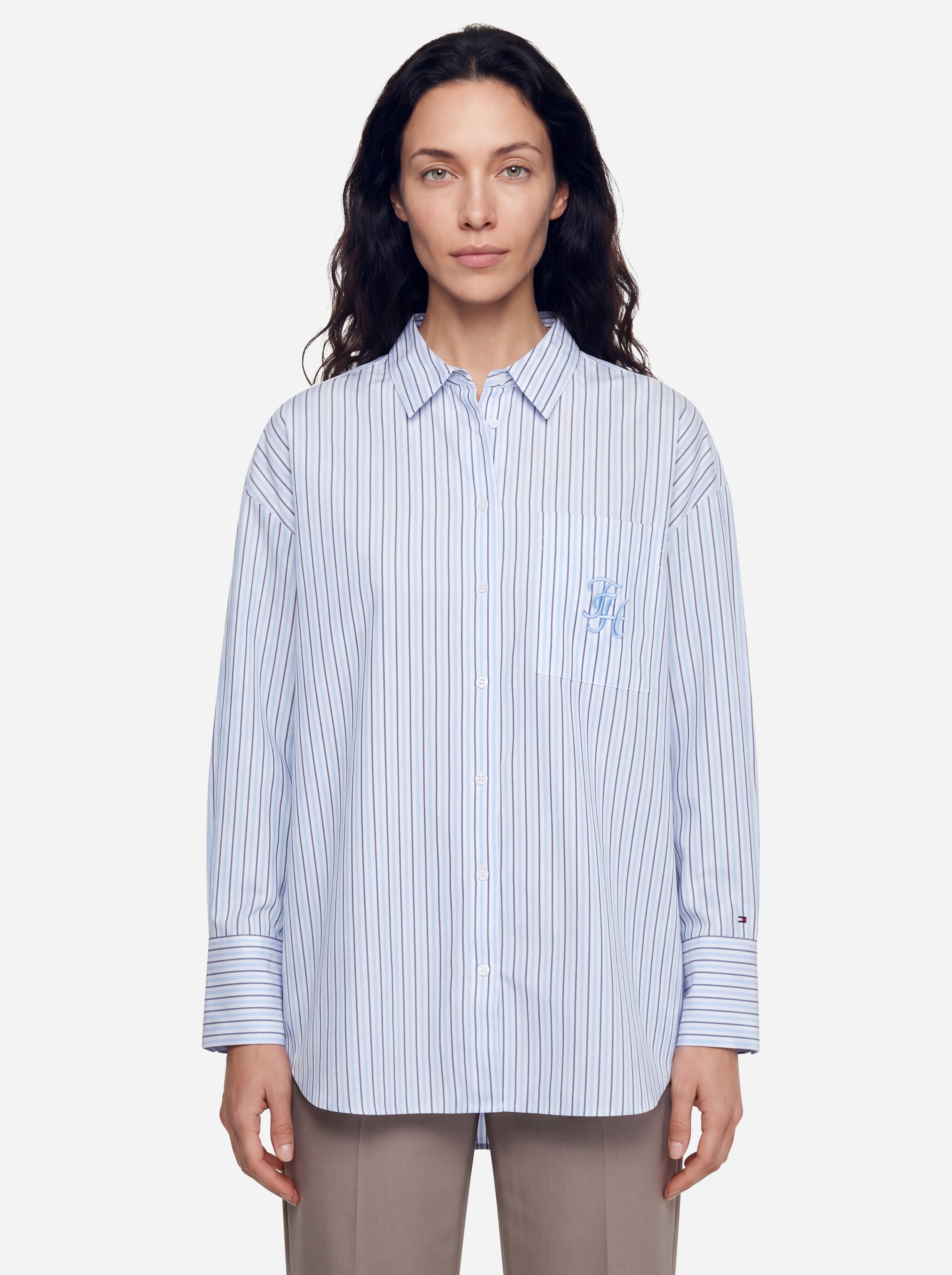 Tommy Hilfiger Camicia Over a Righe Blu