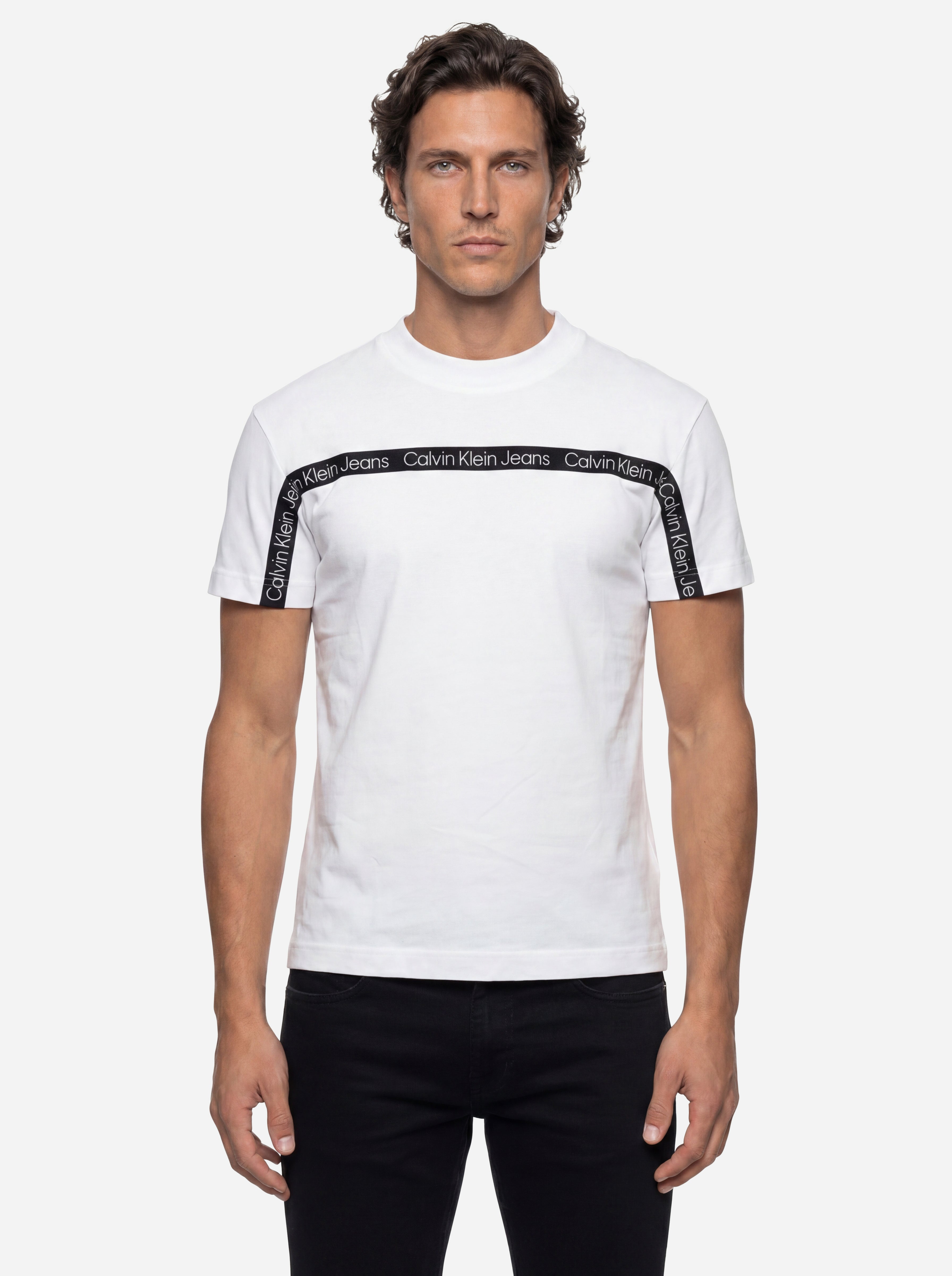 Calvin Klein Jeans Tshirt Bianca Girocollo