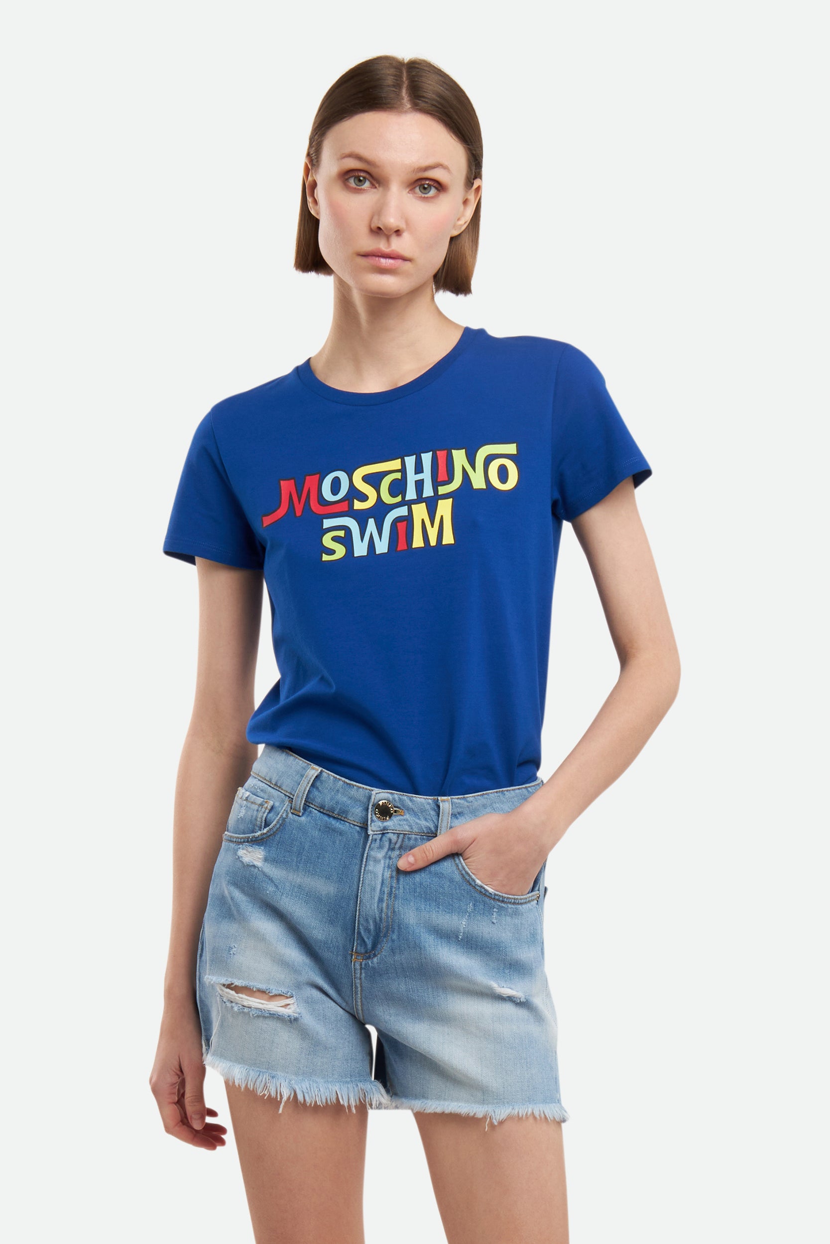 Moschino-blaues T-Shirt