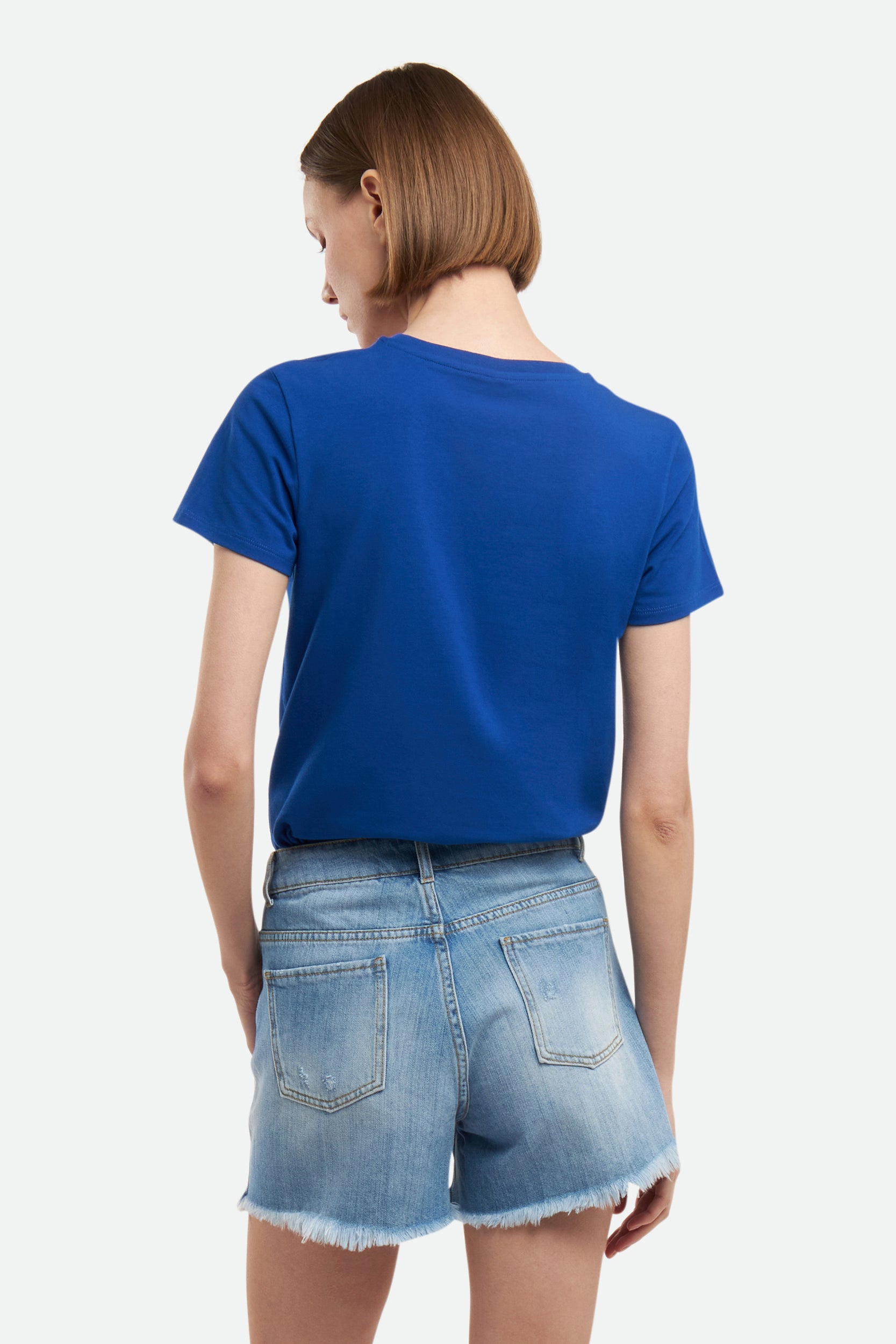 Moschino-blaues T-Shirt