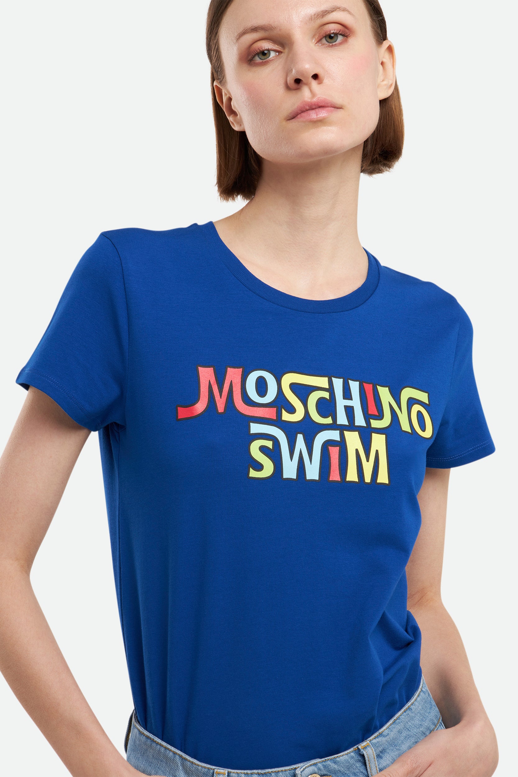 Moschino-blaues T-Shirt