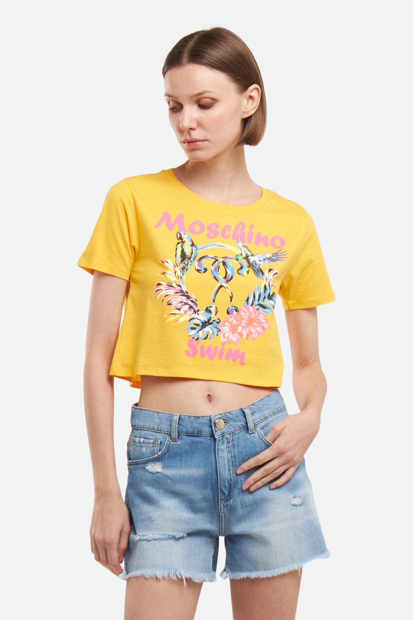 Moschino Gelbes T-Shirt