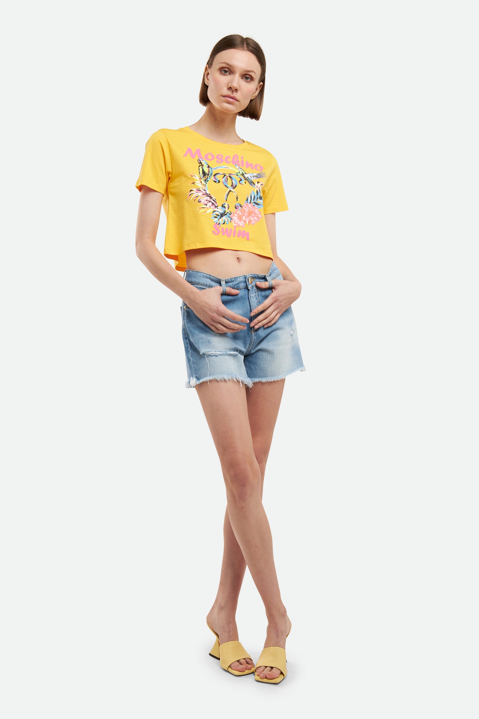 Moschino Gelbes T-Shirt