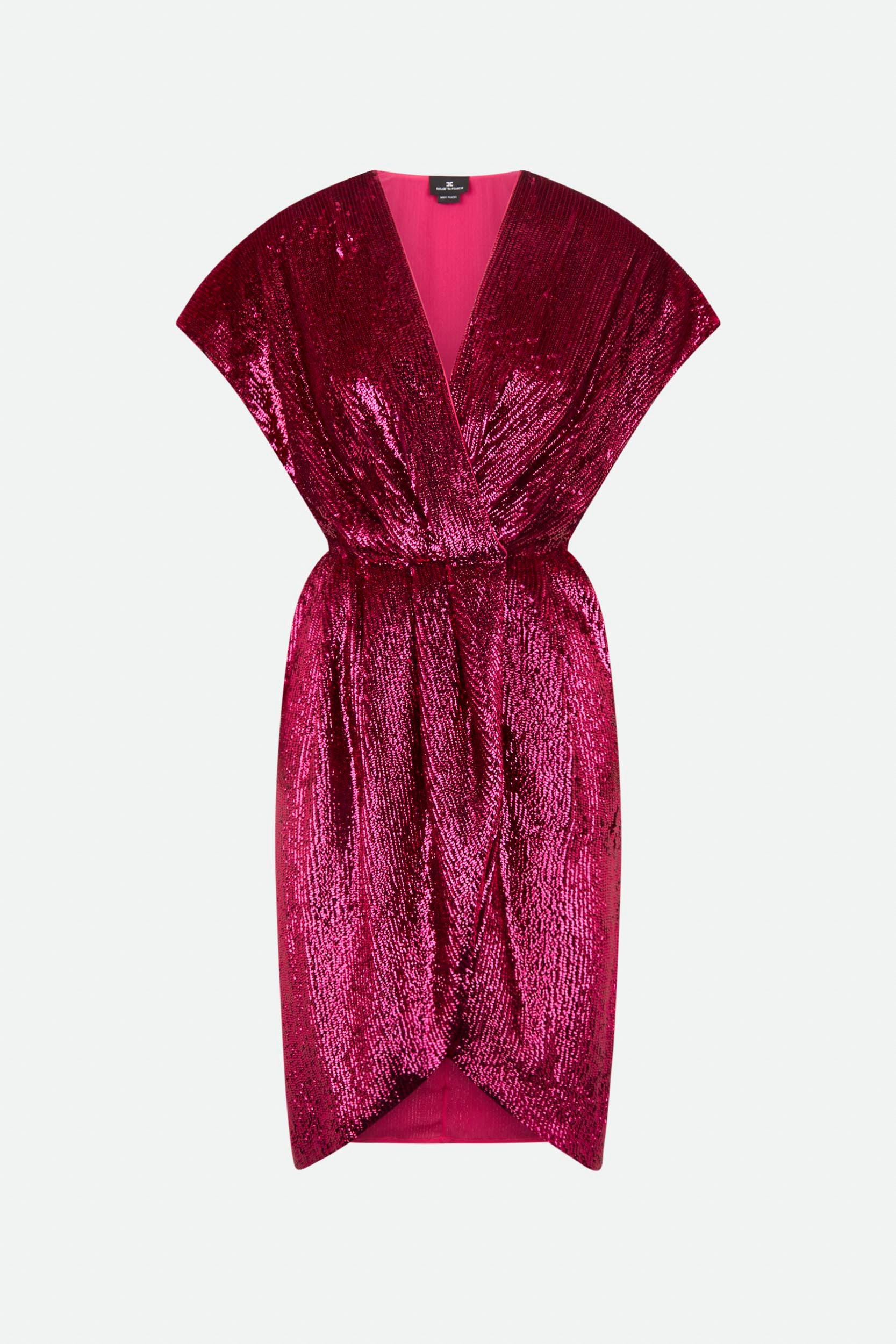 Elisabetta Franchi Fuchsia Paillettenkleid