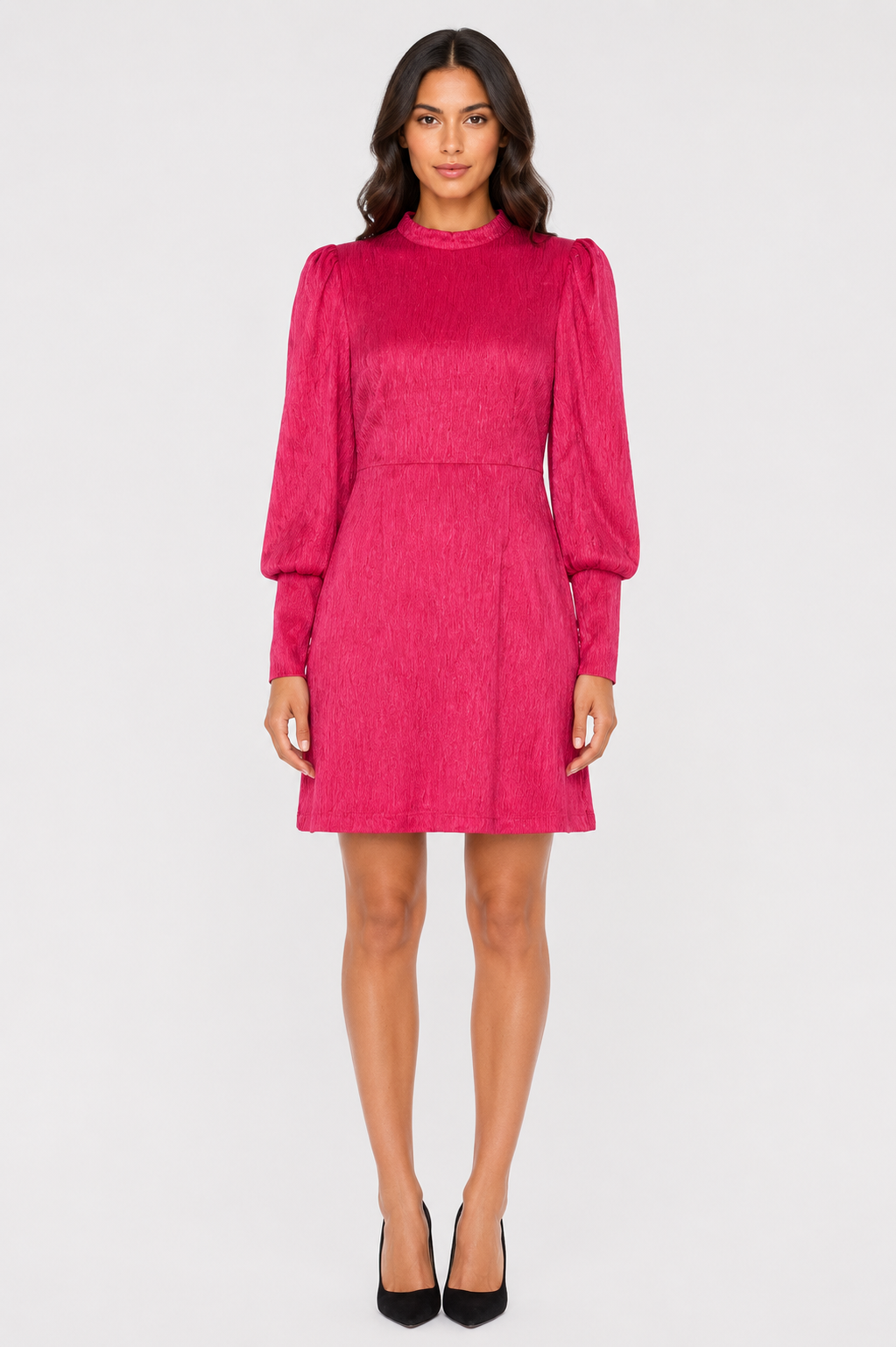 GLAMOROUS Rollkragenkleid in Fuchsia