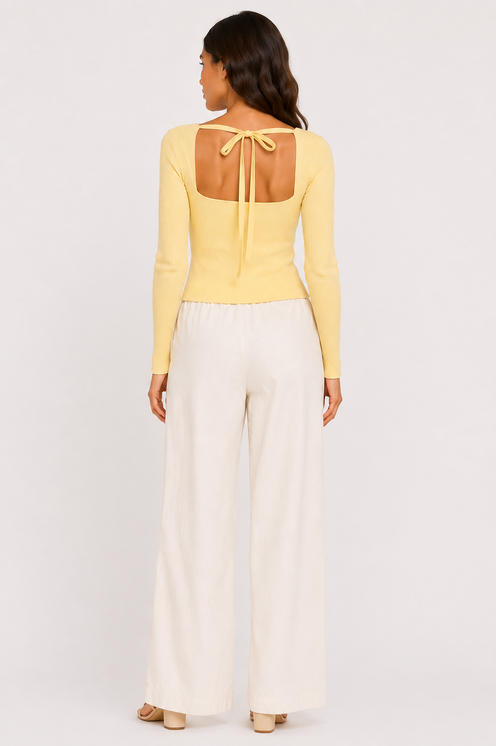 GLAMOURÖSER Gelbe Rippenpullover