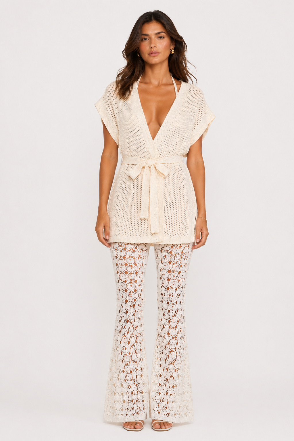 Twinset Cardigan Lungo Bianco