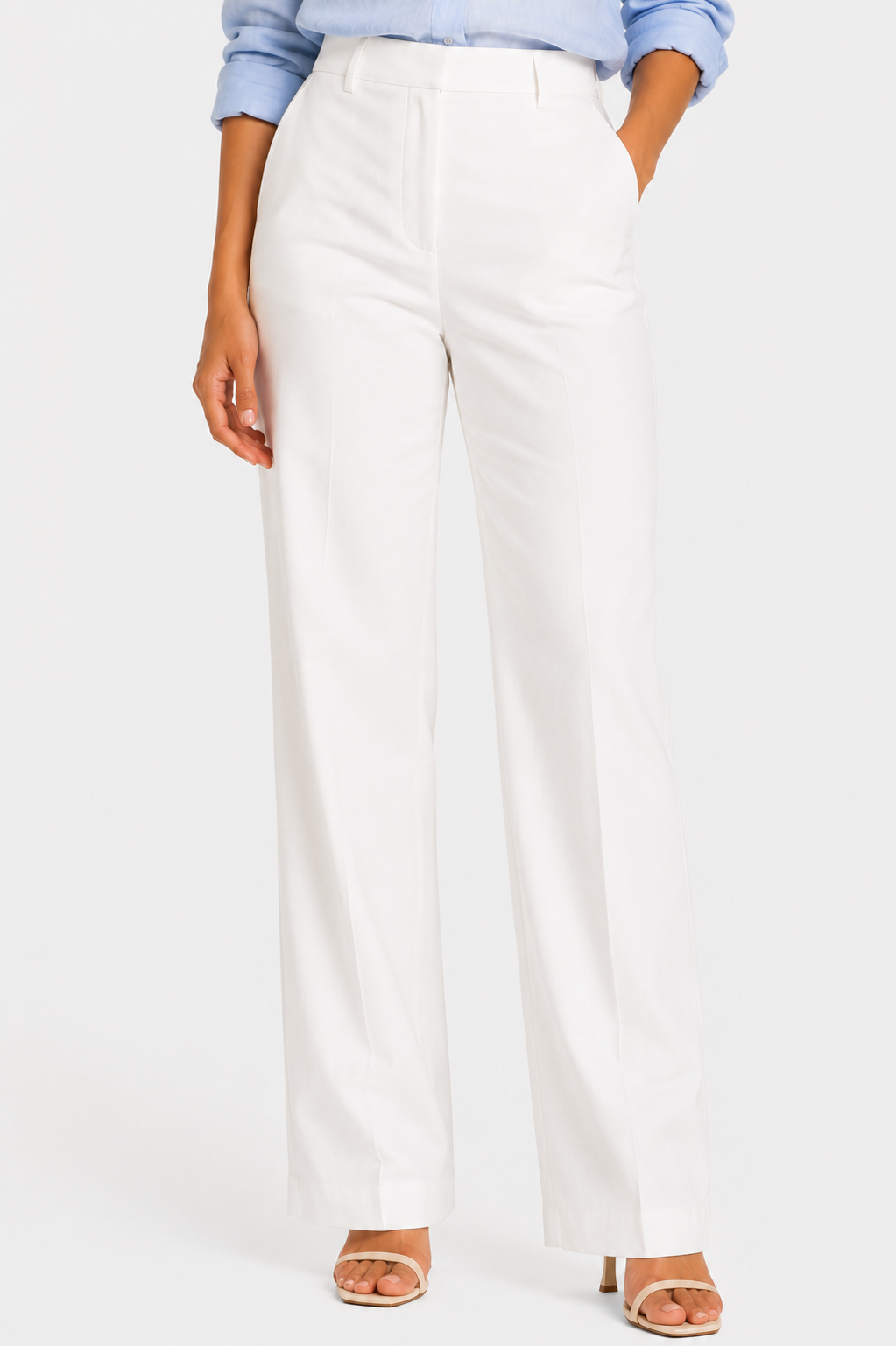 GLAMOURÖSE Weiße Palazzo-Hose