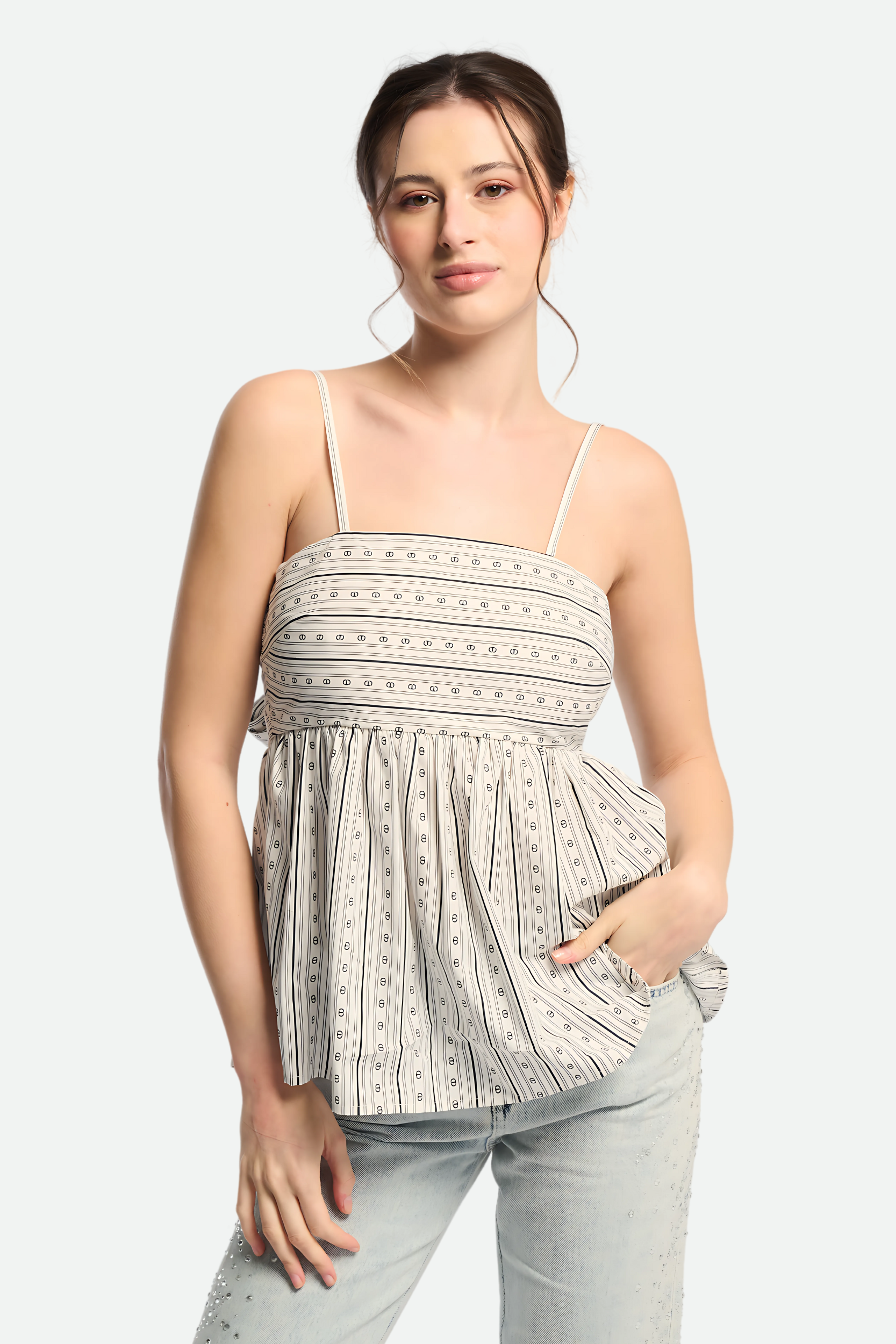 Twinset Top Monogram Weiße