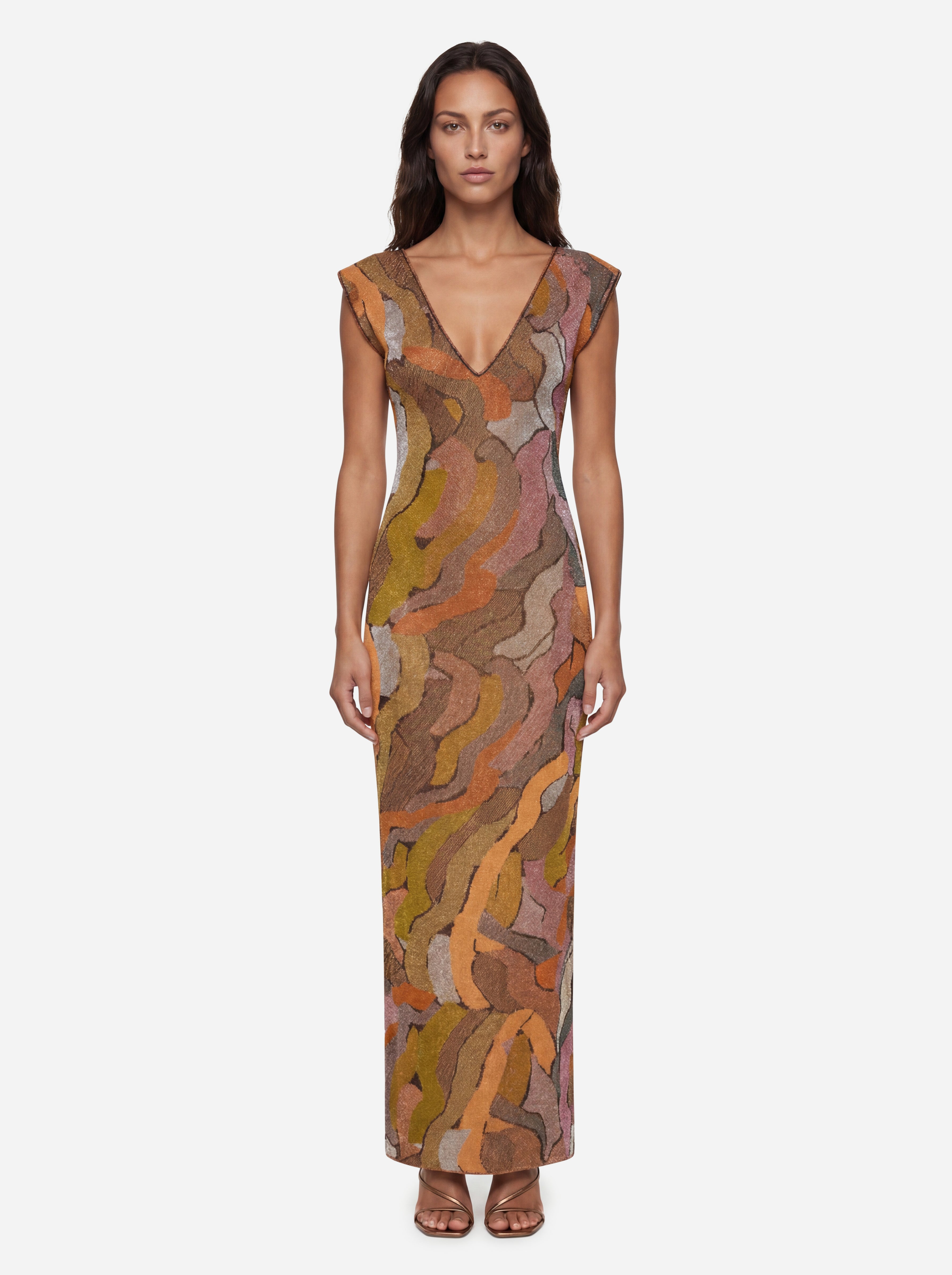 Mehrfarbig gemustertes Kleid von Circus Hotel