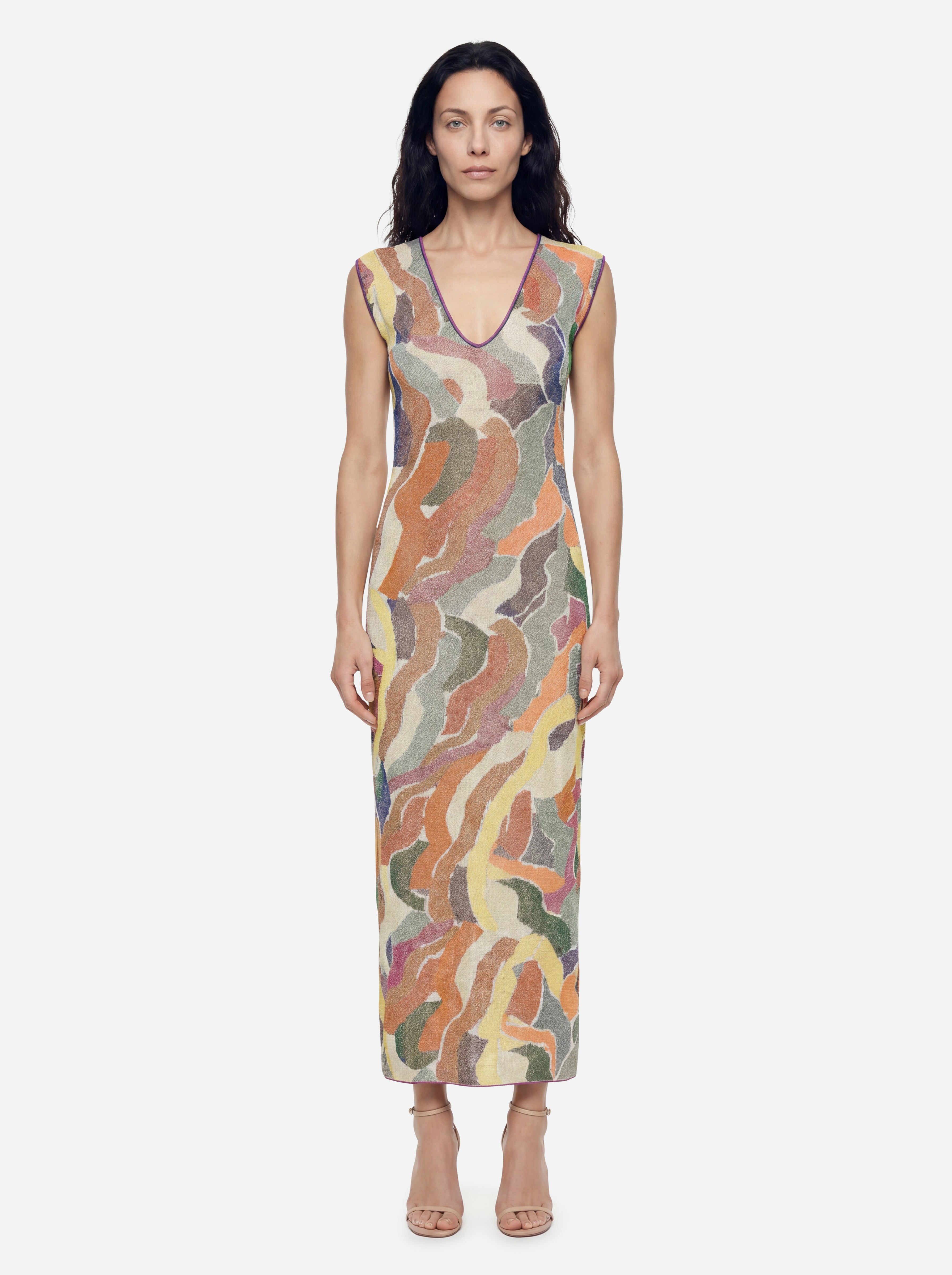 Mehrfarbig bedrucktes Midikleid von Circus Hotel