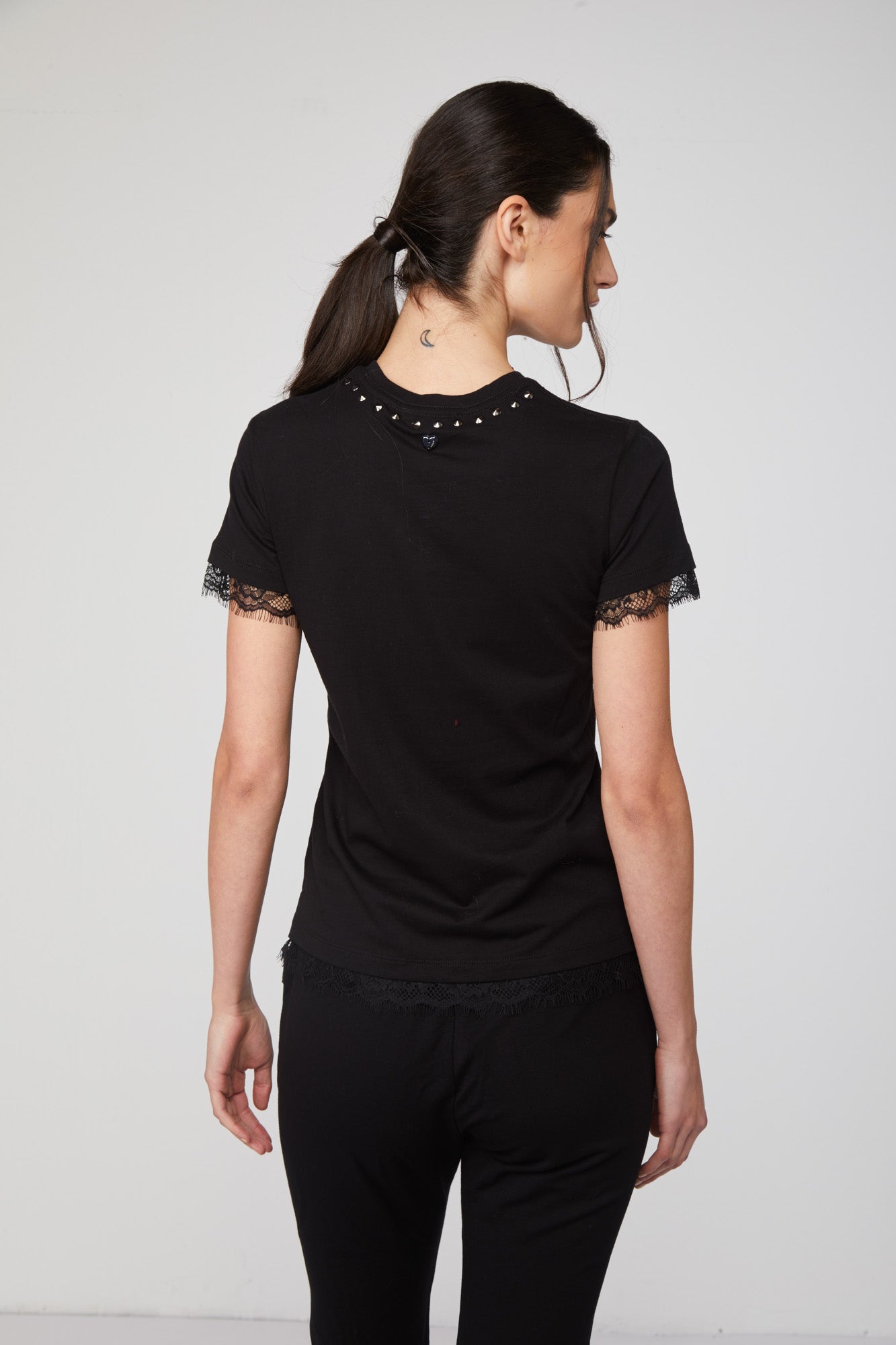 TWINSET T-Shirt Nera Punk