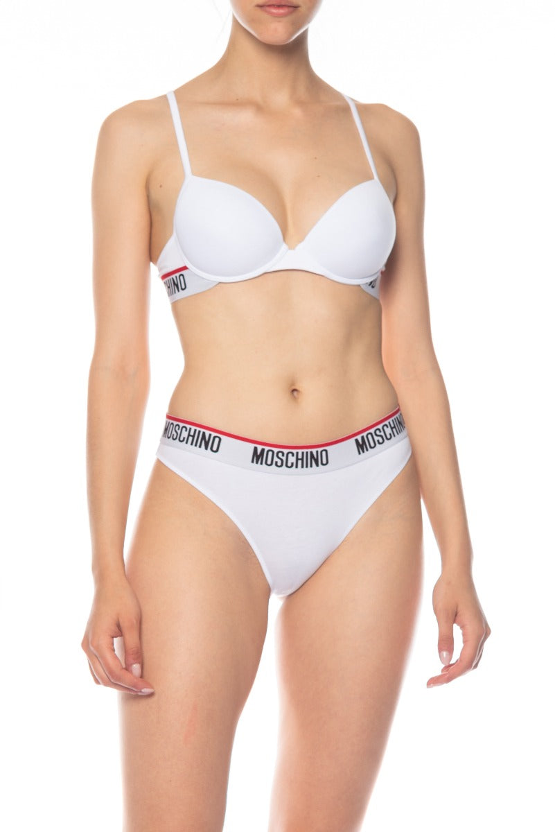 MOSCHINO Weiße Slips mit Logoband