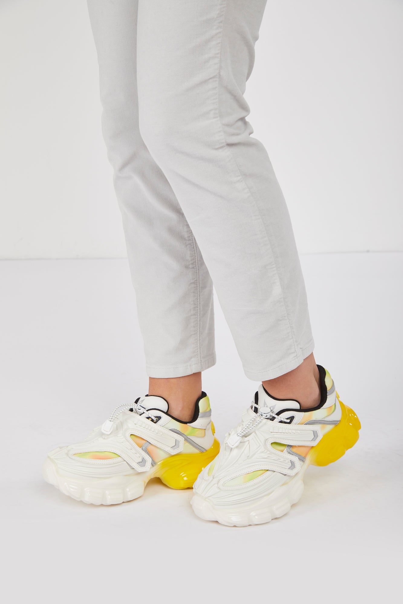 BANU Sneaker 3D-Druck Weiß und Gelb