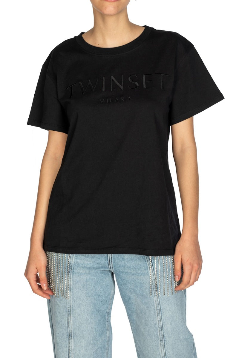 TWINSET T-Shirt Nera-Logo