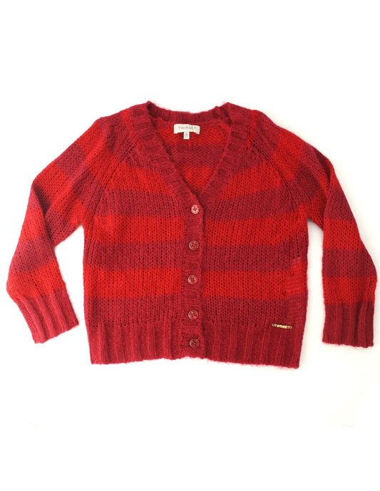 TWINSET-MÄDCHEN
Strickjacke aus Mohair in Bordeauxrot Twinset Girl