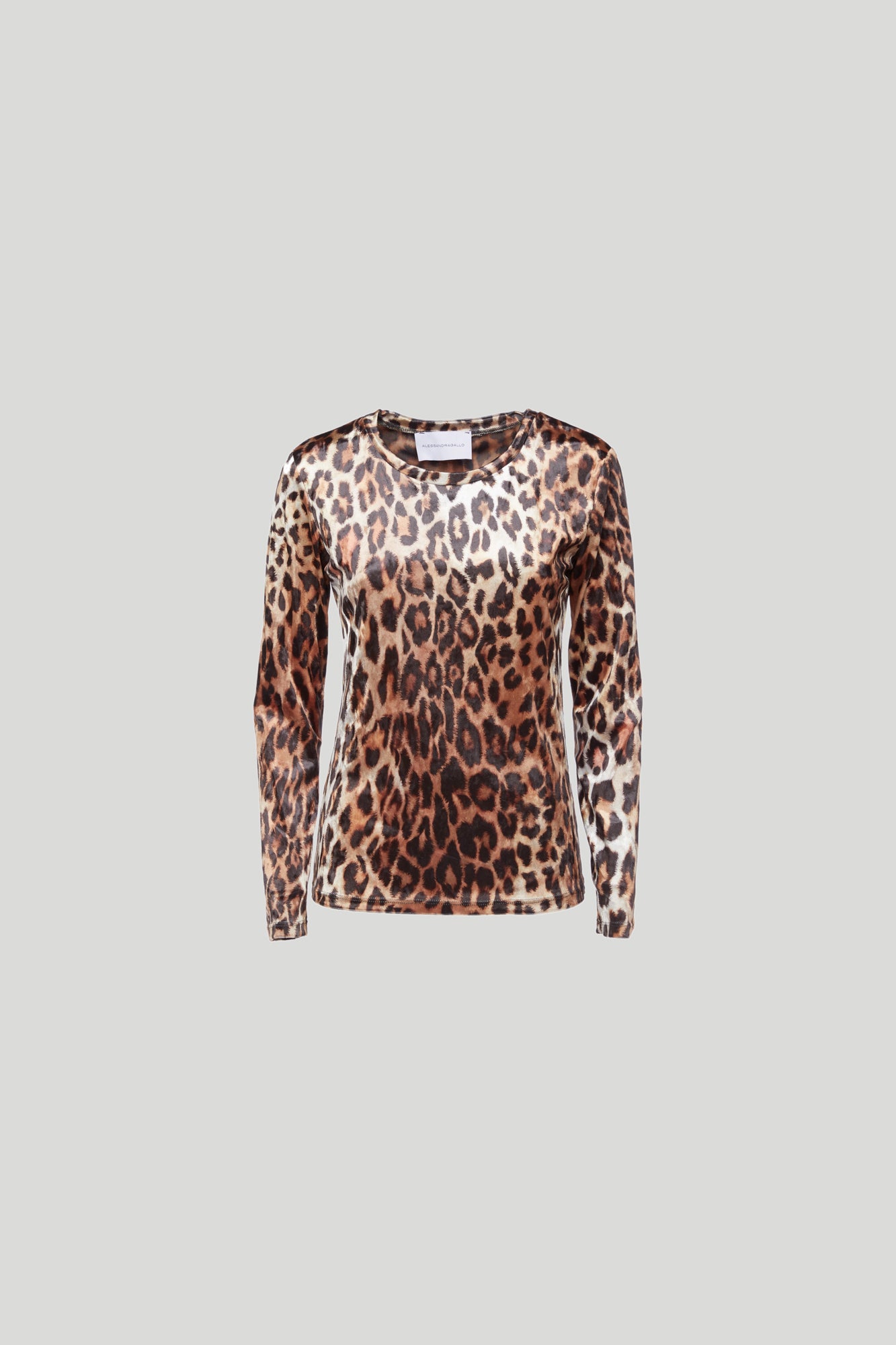 ALESSANDRA GALLO T-Shirt Violetter Leopardata