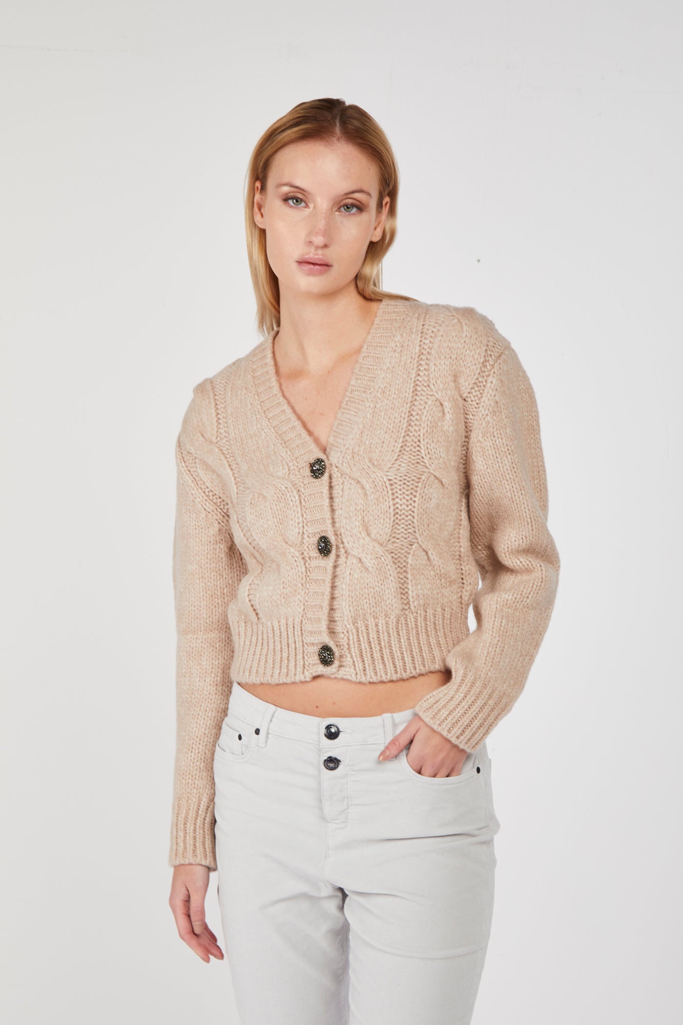 NINEMINUTES Strickjacke The Lola Camel