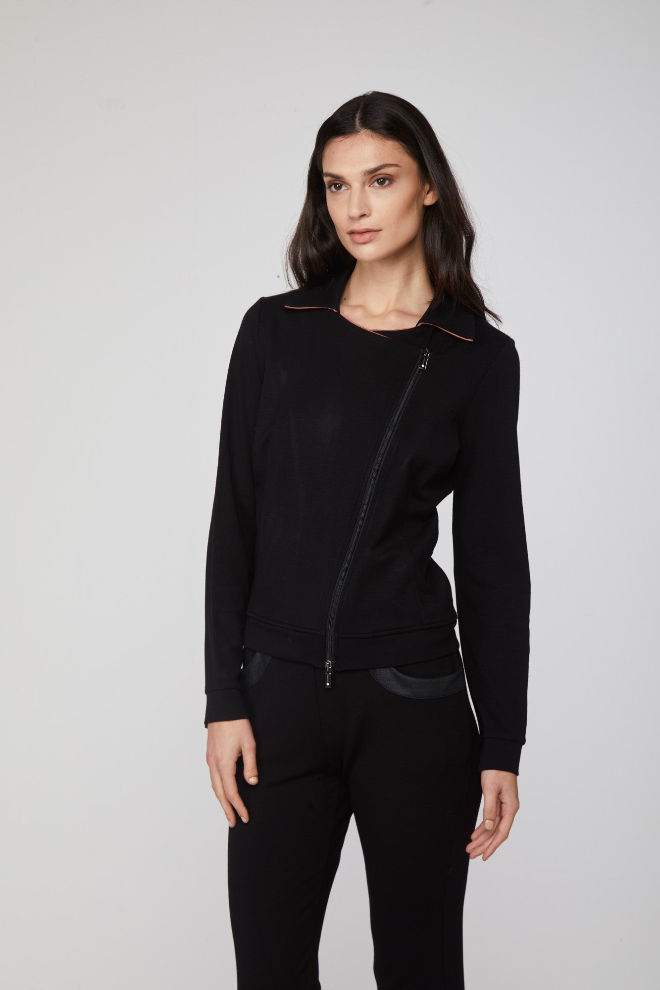 TWINSET Schwarze Fleecejacke