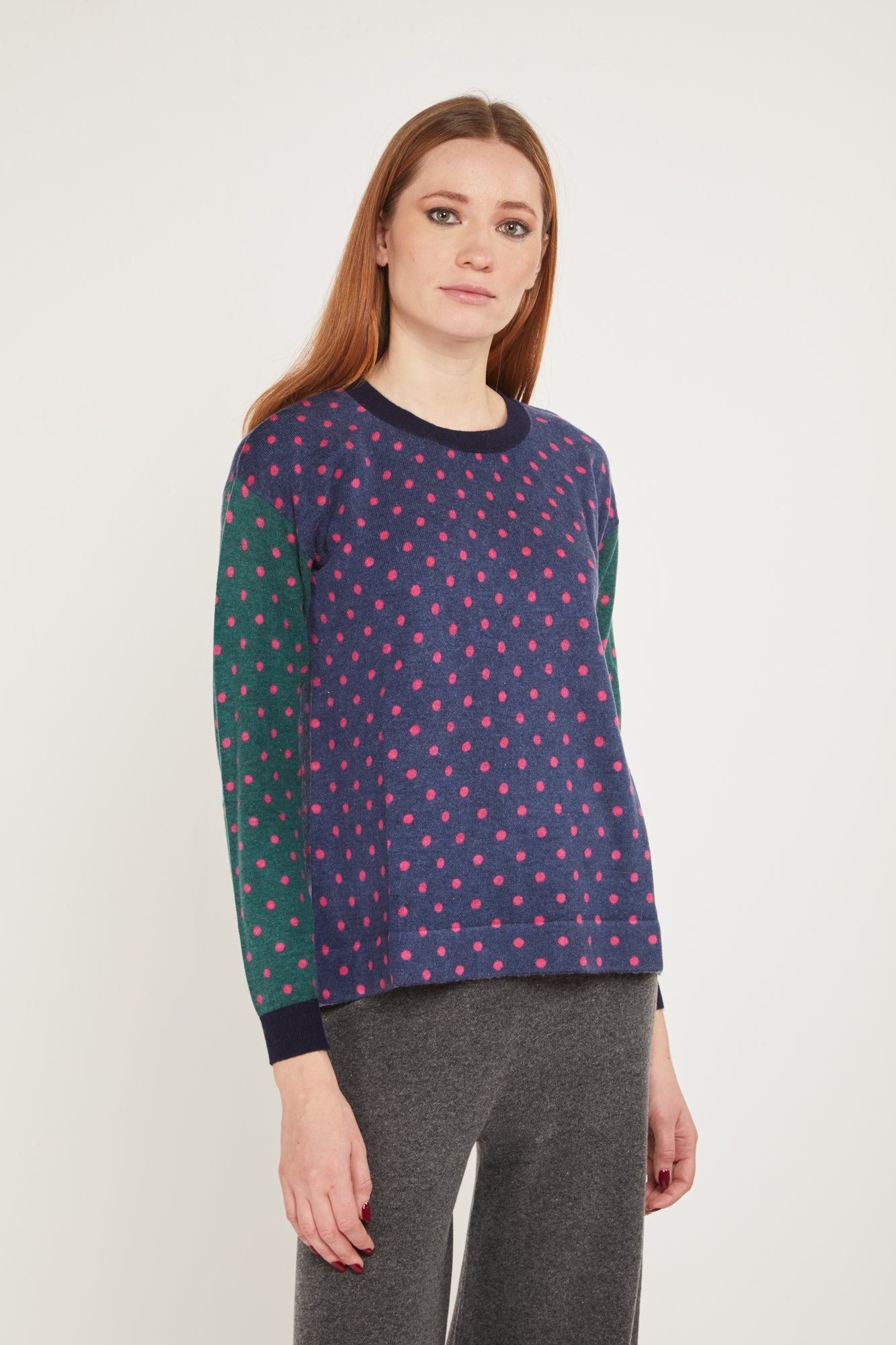 PRINCESSE LODO Colorblock Pois Pullover