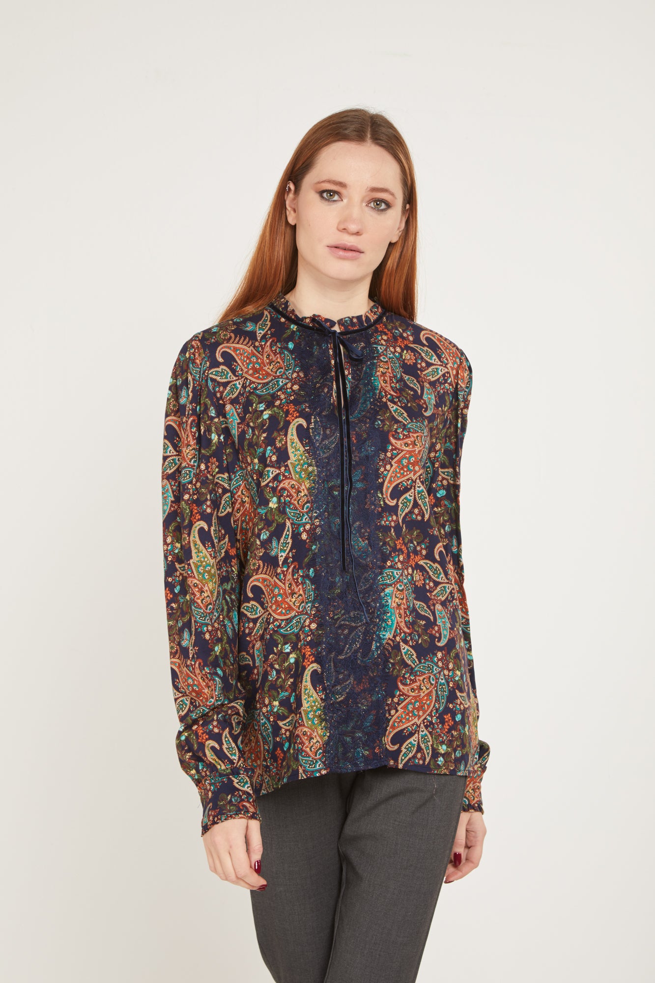 LIU-JO Bluse Paisley mit Schleife