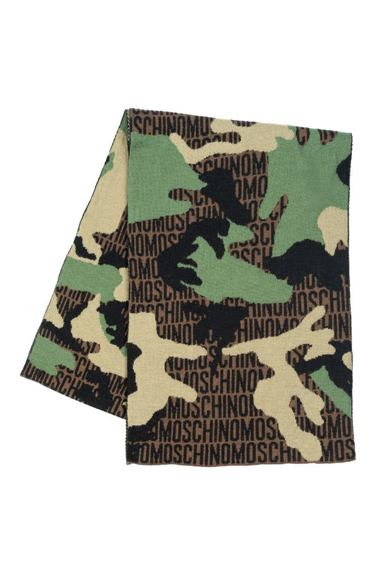 MOSCHINO Camouflage-Wollschal