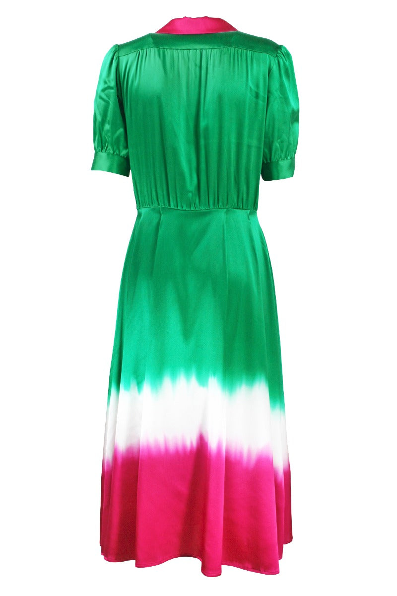 Langes Tie-Dye-Ultrachic-Kleid