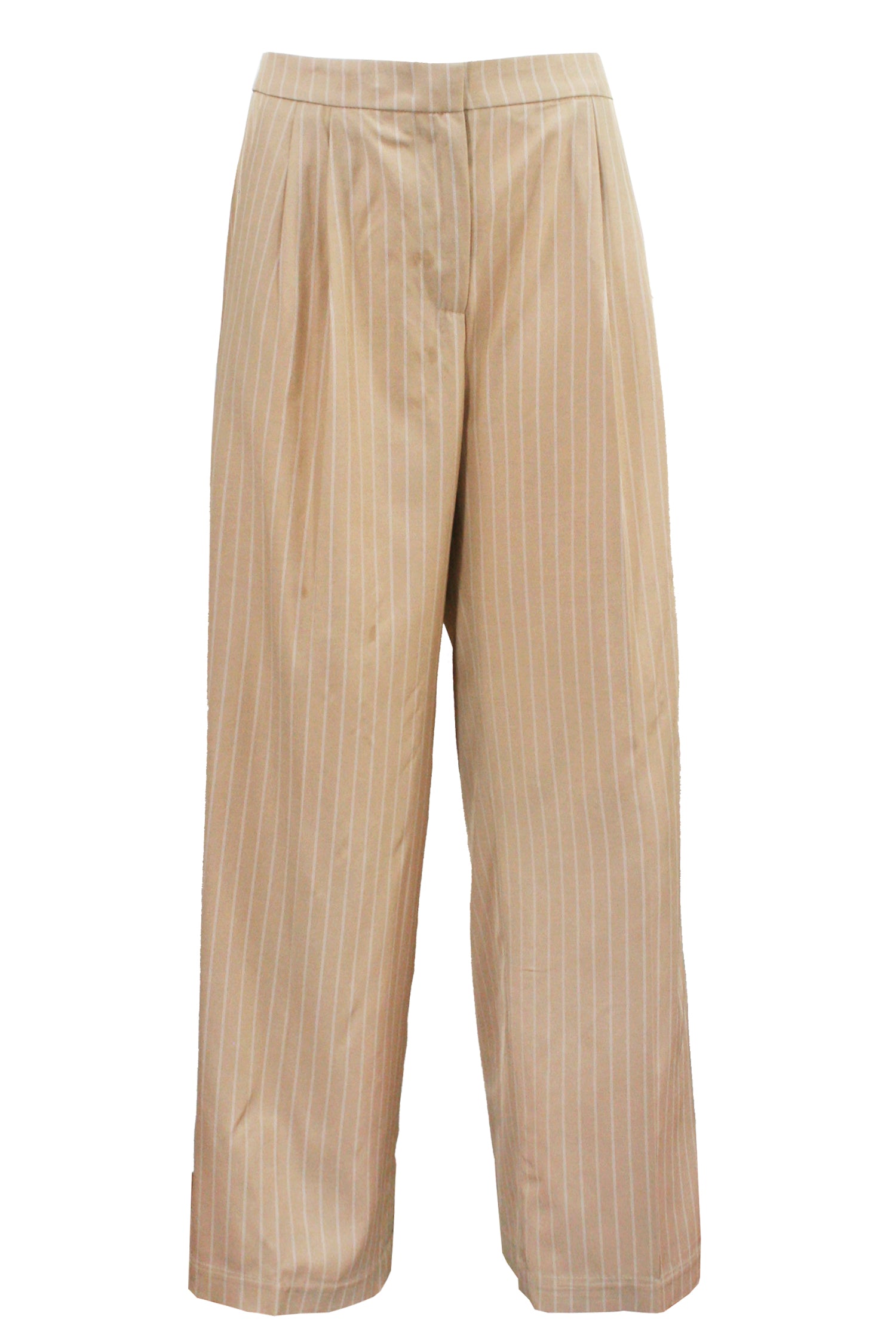 Palazzo Pence Beige Nadelstreifen Giuliette Braune Hose