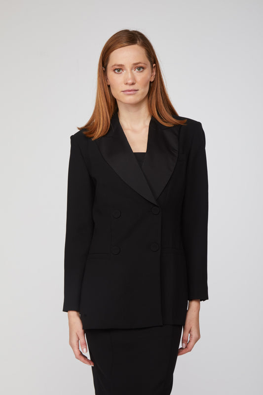 TWINSET zweireihiger schwarzer Blazer