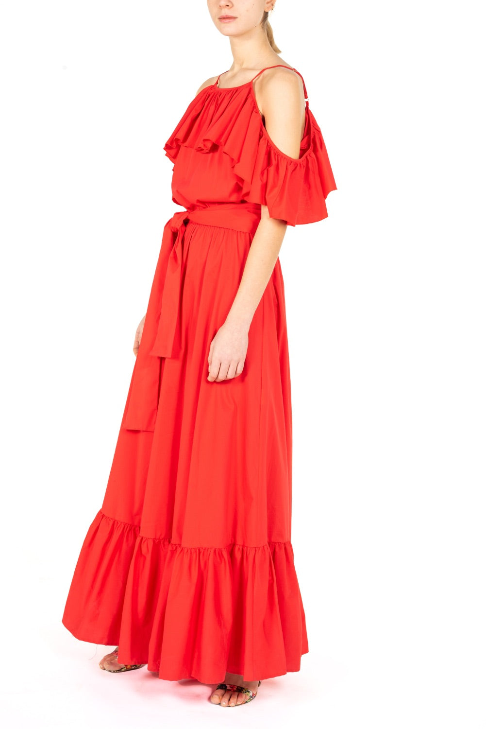 Langes rotes Kleid Giulia N Couture