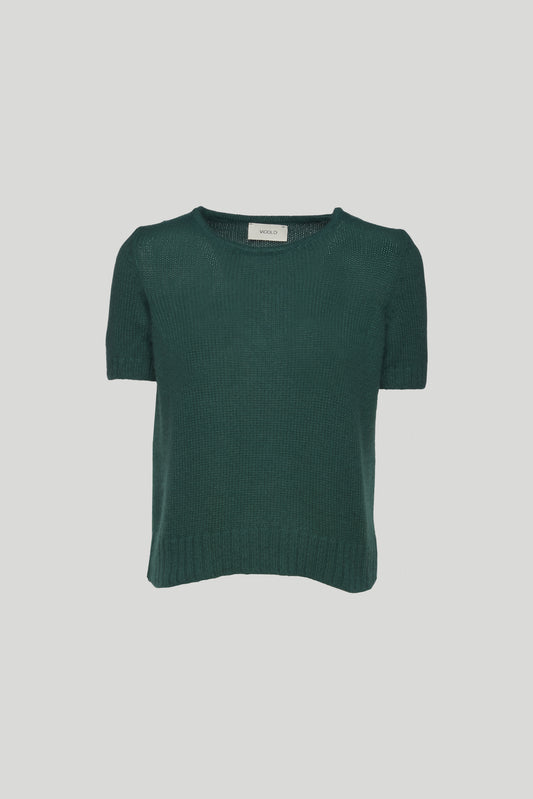 VICOLO Grünes Hemd mit kurzen Ärmeln